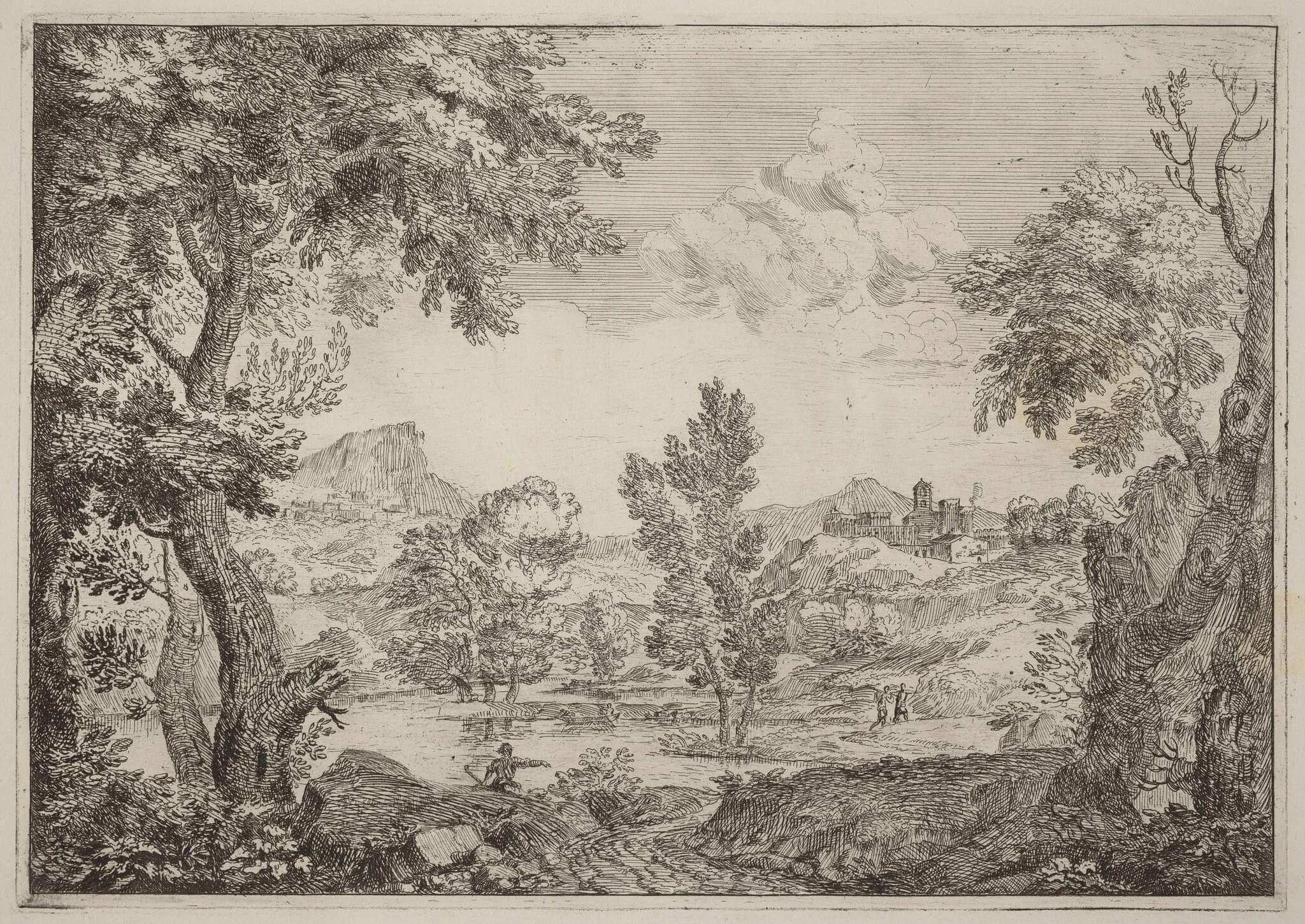 The Stream, by Crescenzio Onofri, ink, 1696
