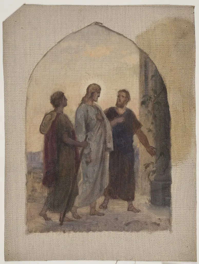 Oil sketch for the Road to Emmaus