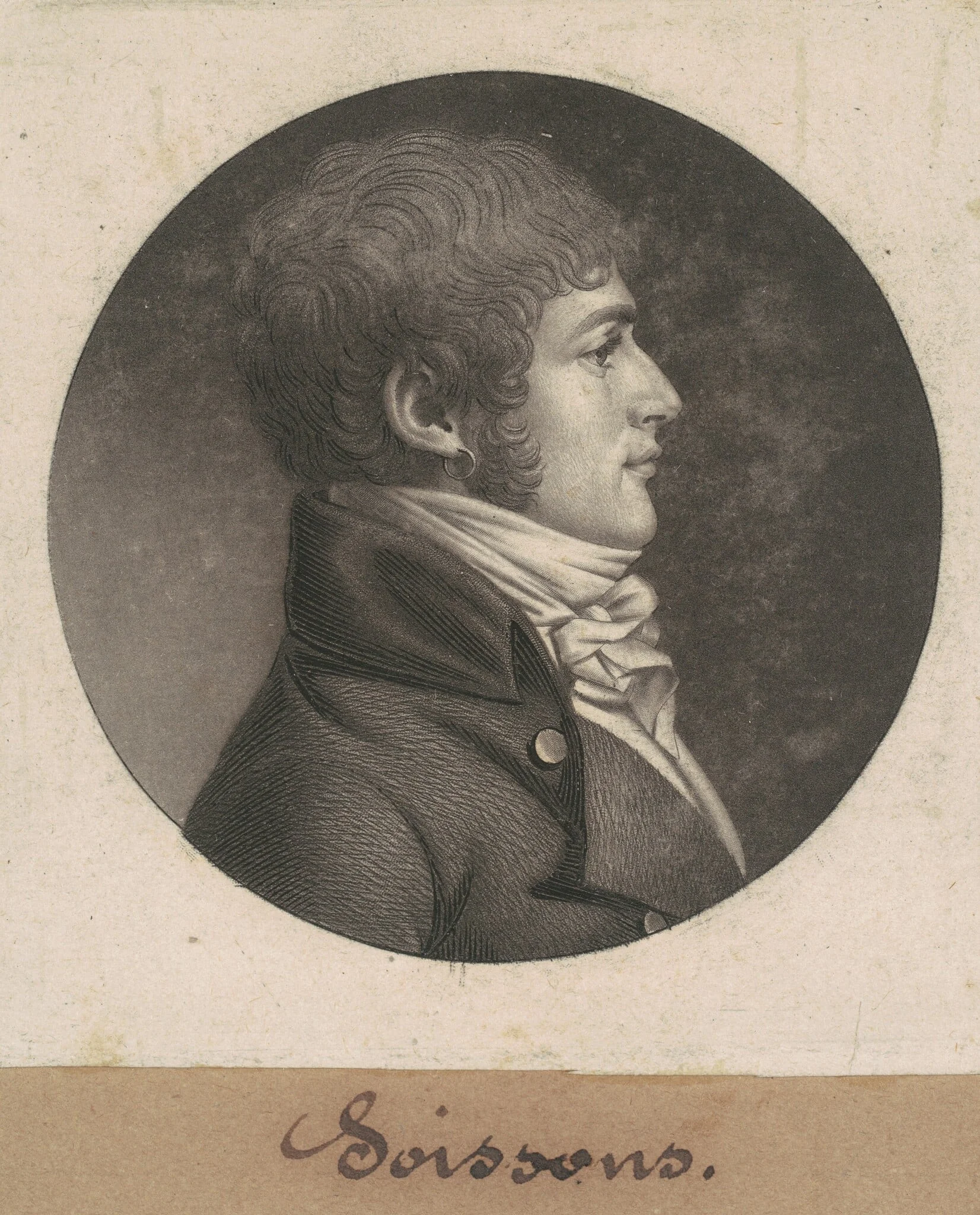 Soissons, by Charles Balthazar Julien Févret de Saint-Mémin, ink, 1807