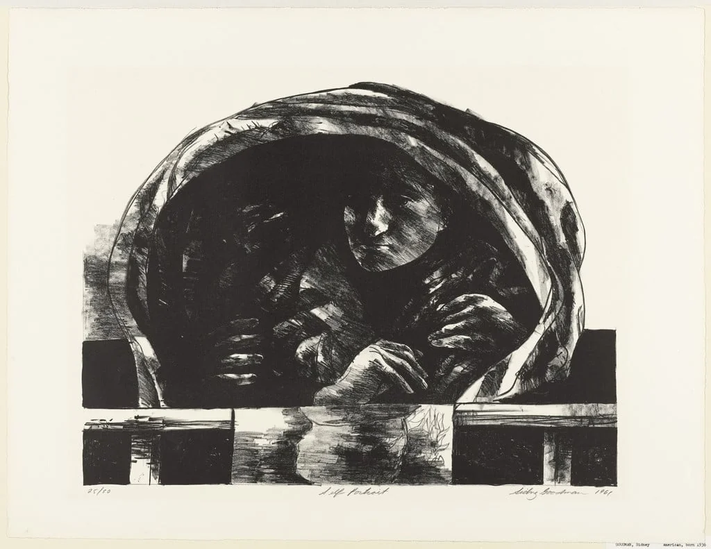 Untitled, by Sidney Goodman, ink, 1961