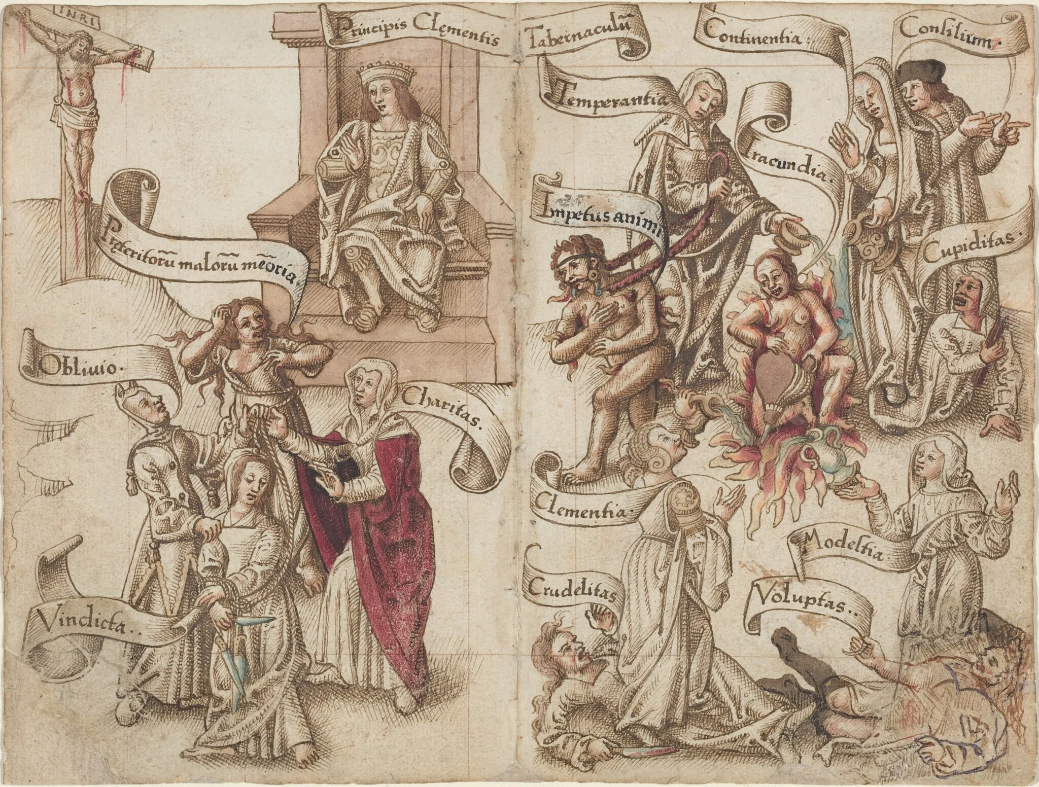 "Obliterate the Trace of the Pot in the Ashes" [fol. 32 verso / 33 recto], by French early 16th Century, ink, 1514