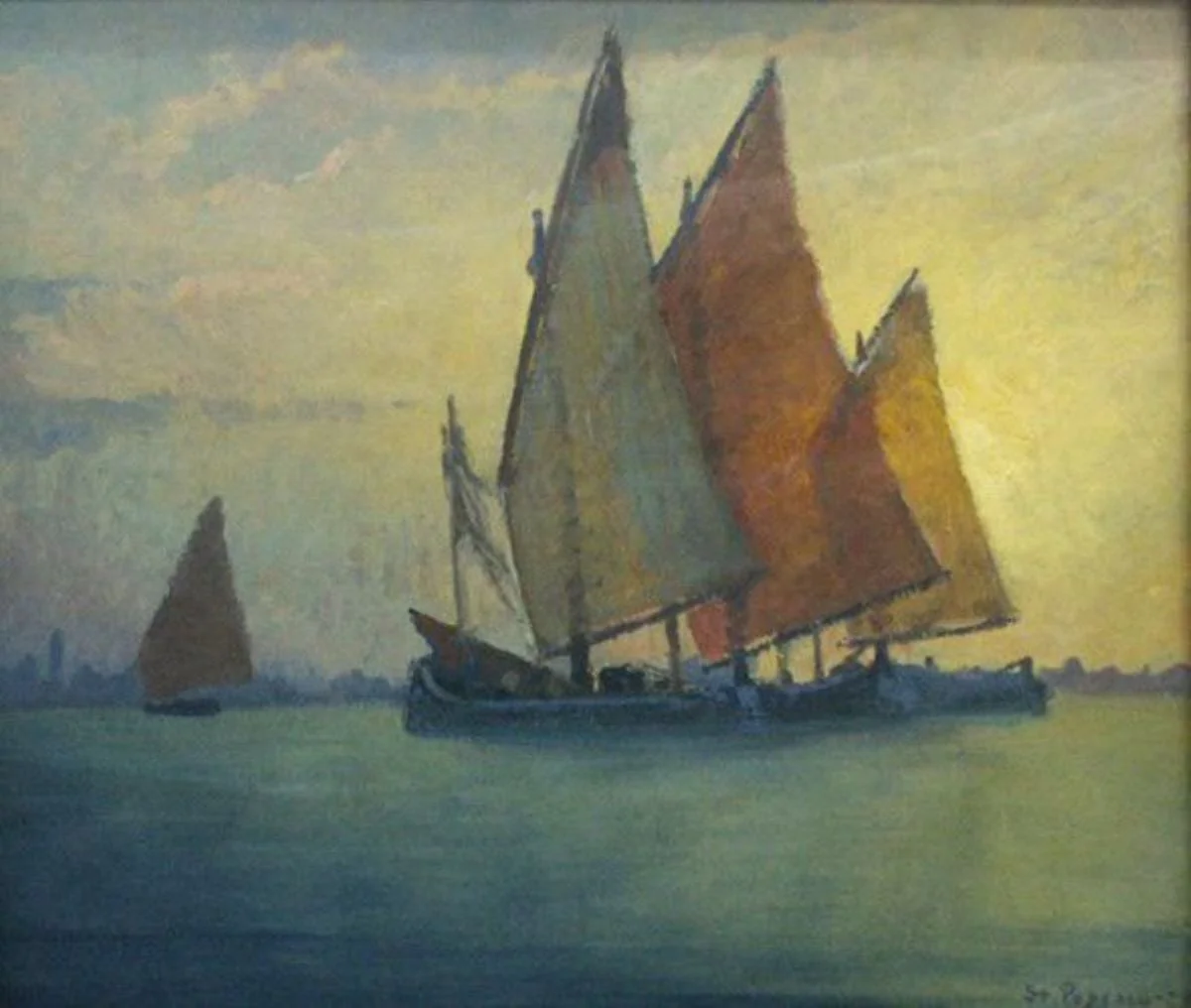 Bărci cu pânze, by Ștefan Popescu, unspecified, 1923