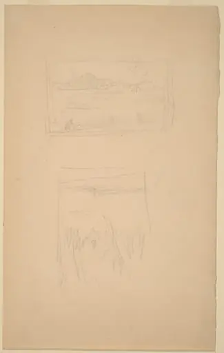 Two Sketches of Landscape Pictures hung at the Society of British Artists