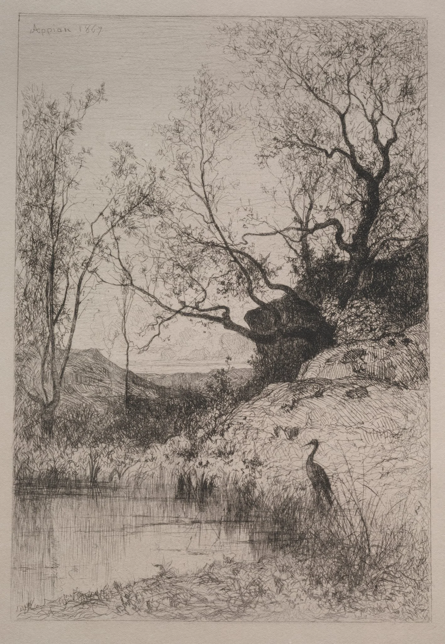 A Pond, by Adolphe Appian, 1867