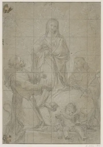 Saints adoring the Virgin Mary