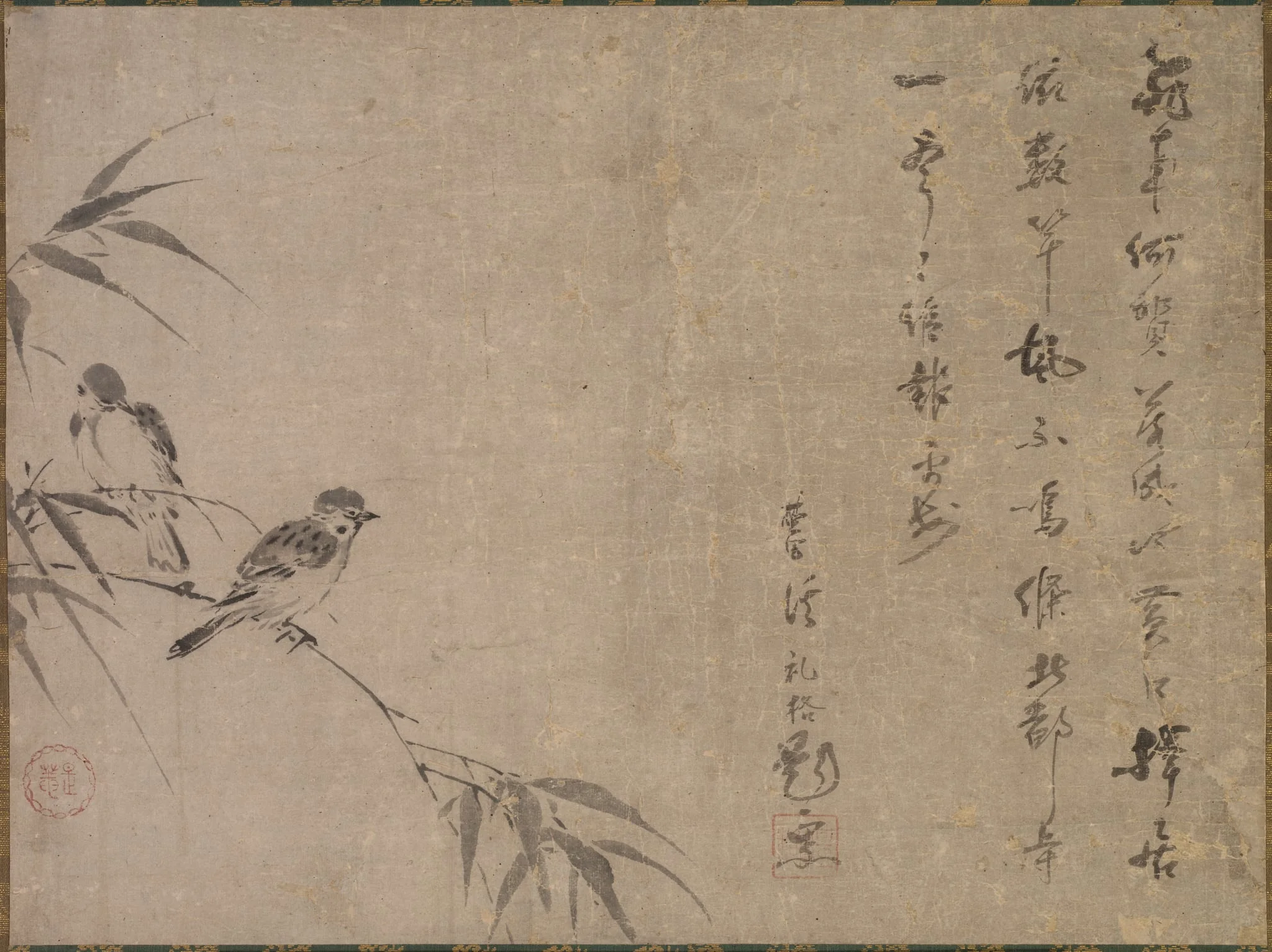 Sparrows and Bamboo