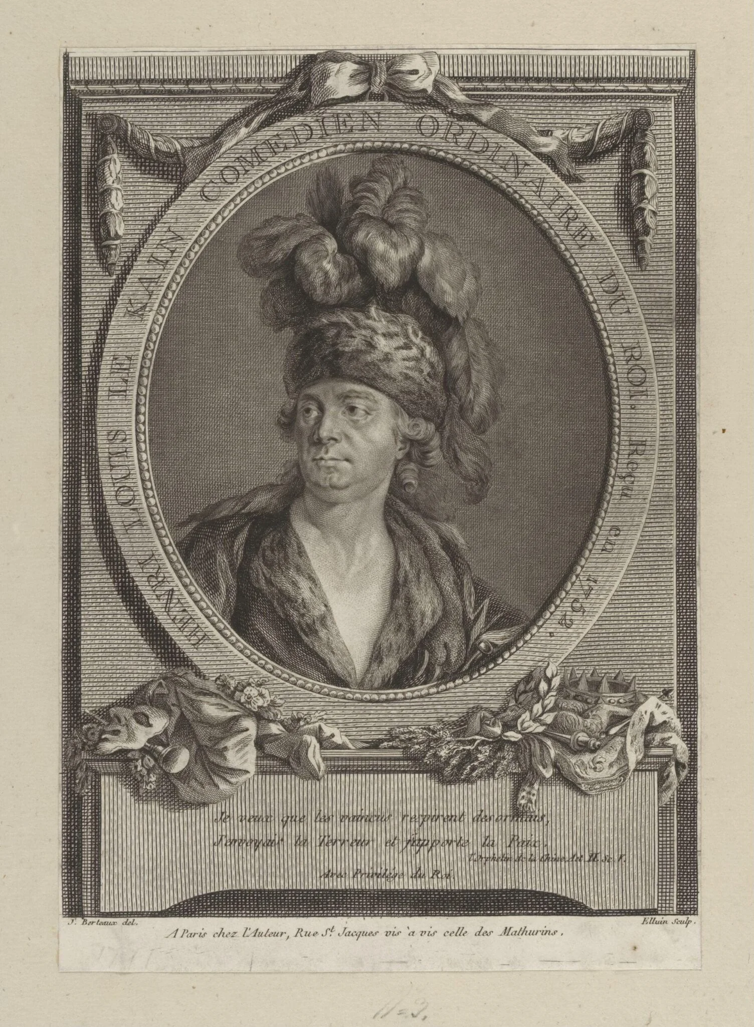H Beard Print Collection, by J. Berteaux, 1750