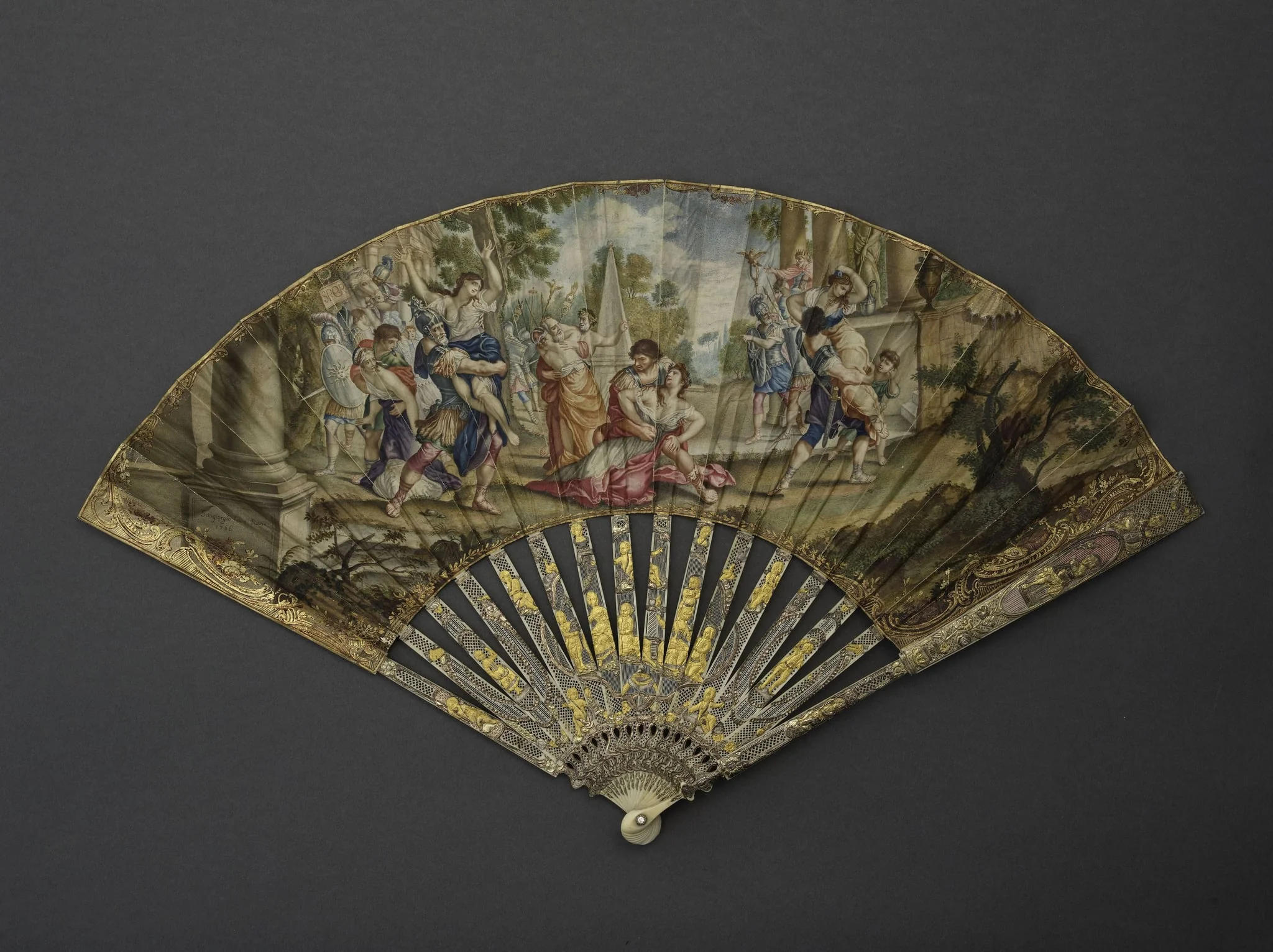 Eventail plié, by Unknown, unspecified, 1766
