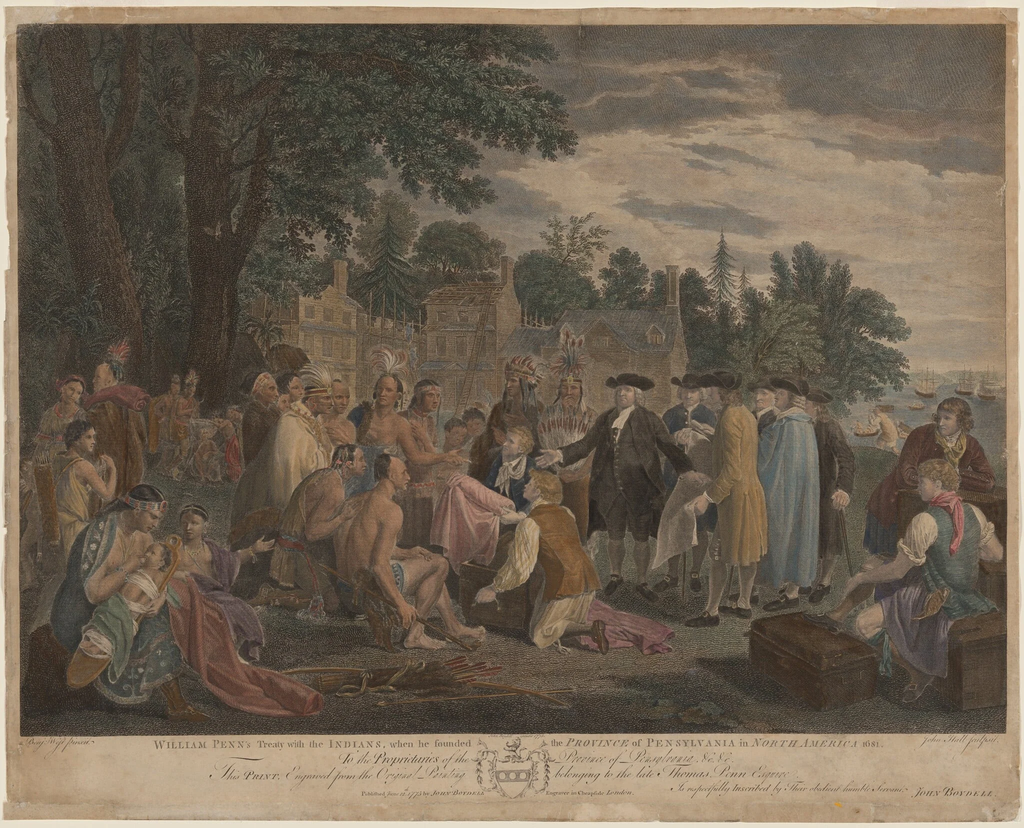 William Penn's Treaty with the Indians, by John Hall, watercolor, 1775