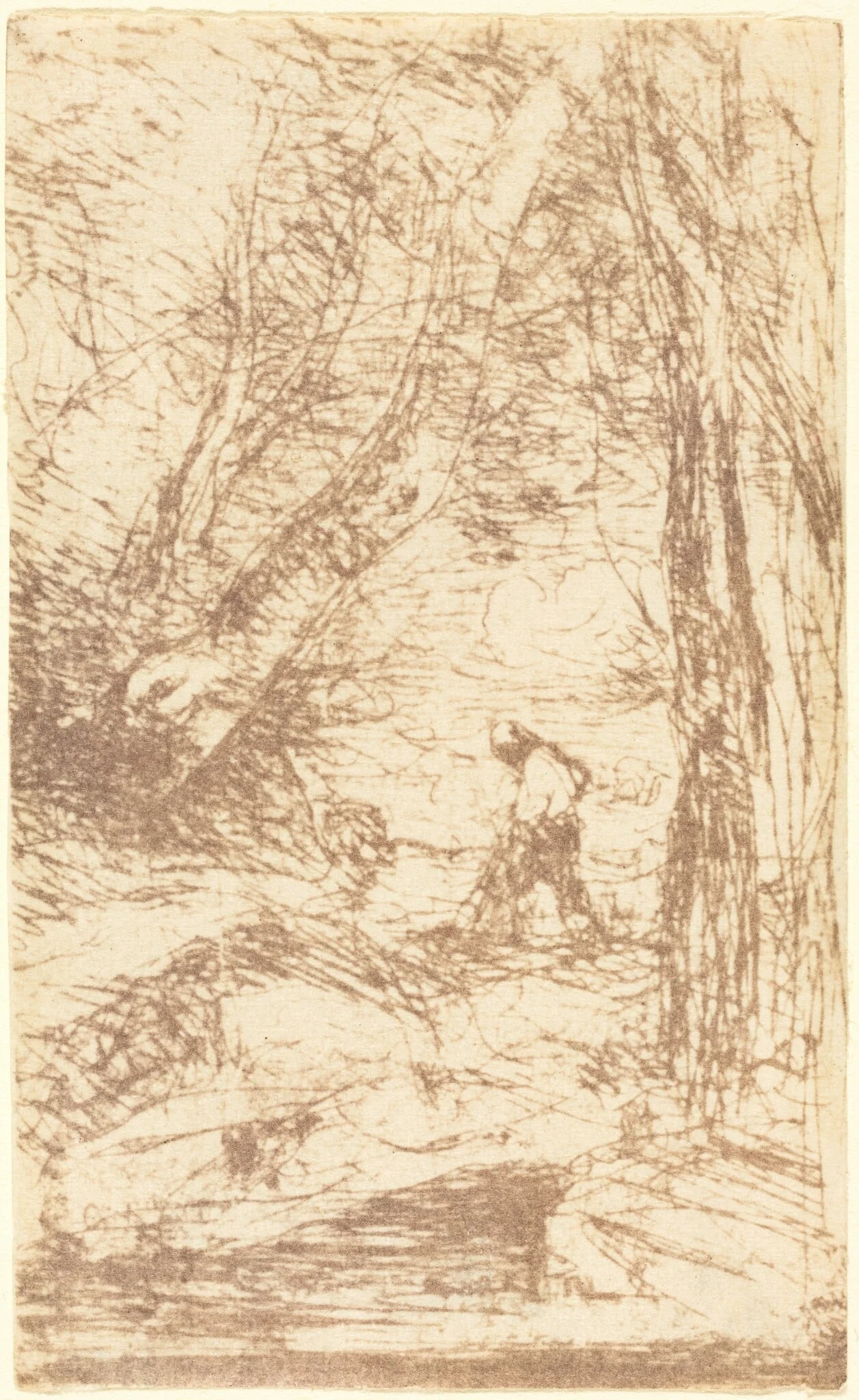 The Woodcutter of Rembrandt (Le Bucheron de Rembrandt), by Jean Baptiste Camille Corot, 1853