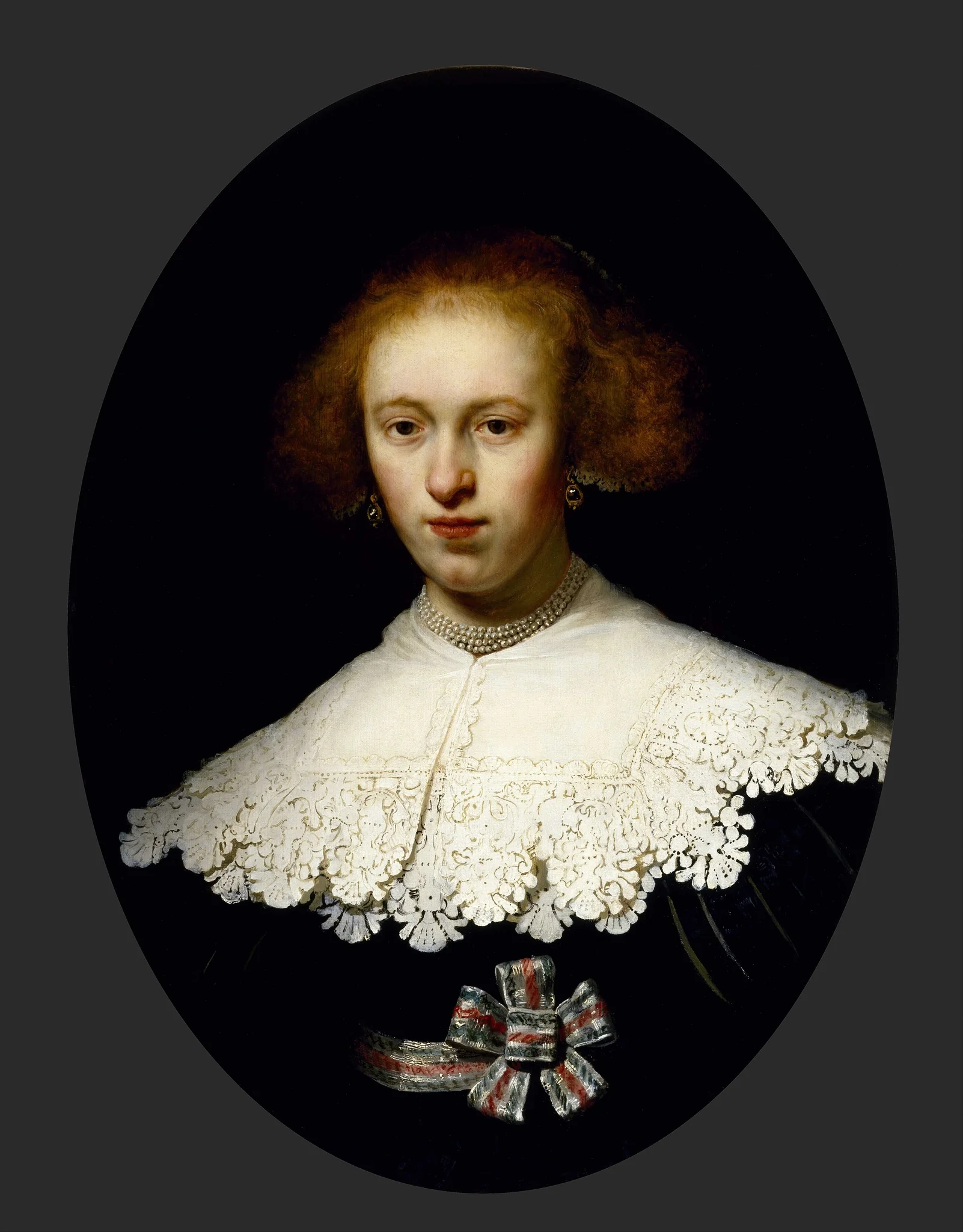 Portrait of a Young Woman (formerly seen as oval portrait of Oopjen Coppit)