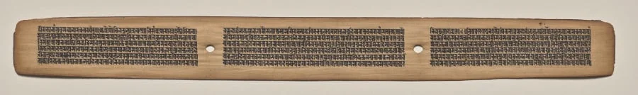 Text, folio 46 (recto), from a Manuscript of the Perfection of Wisdom in Eight Thousand Lines (Ashtasahasrika Prajnaparamita-sutra), by Unknown, unspecified, 14