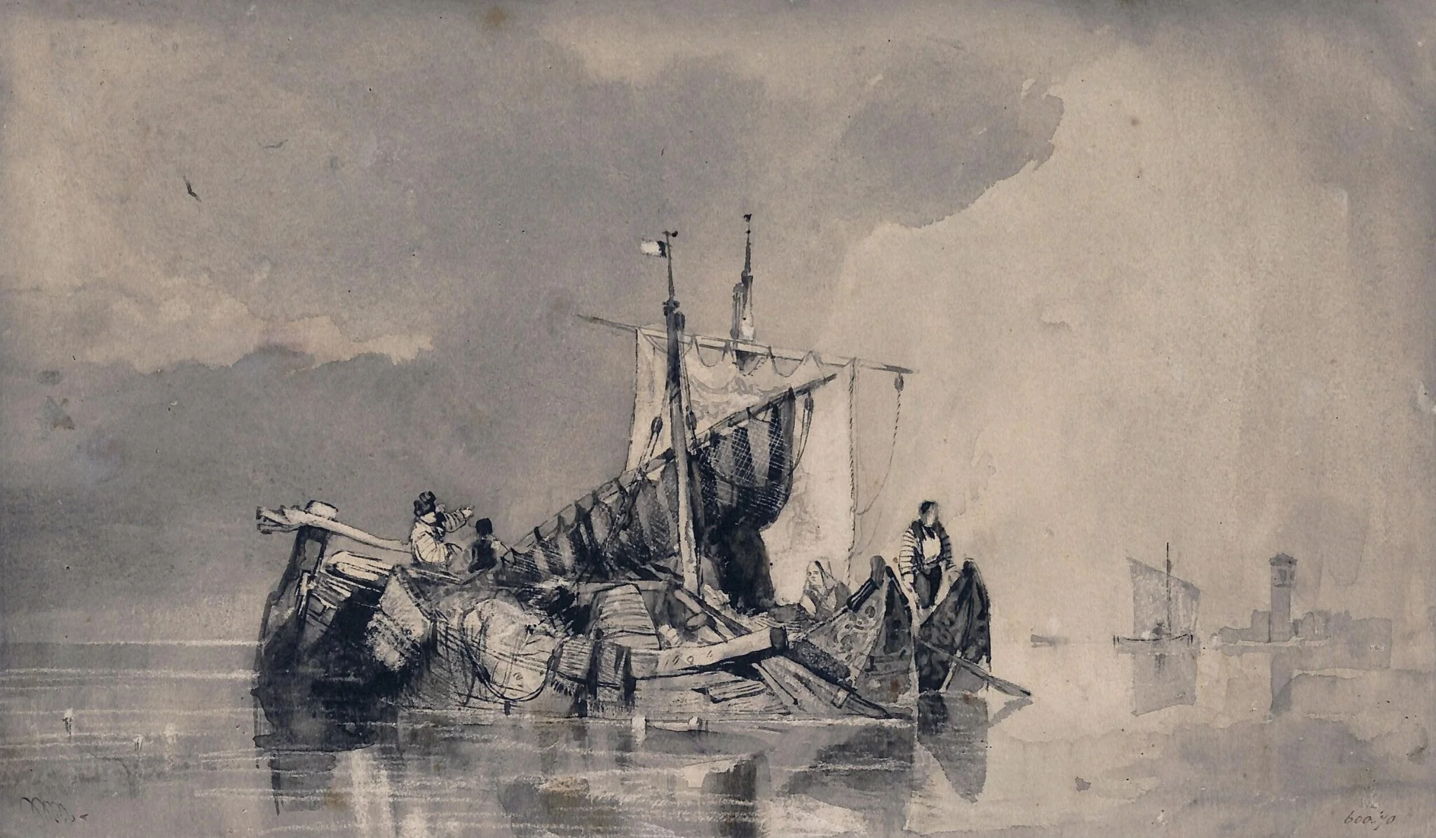 River scene with boats