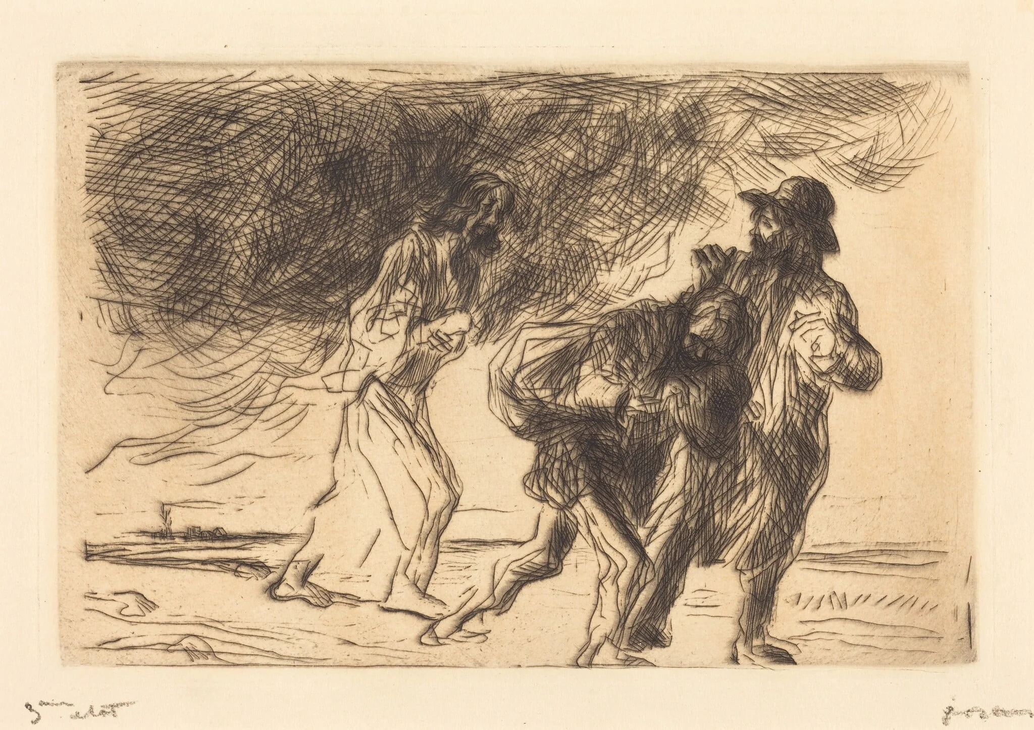 La route d'Emmaüs (1ère planche) (The Road to Emmaus) (first plate)