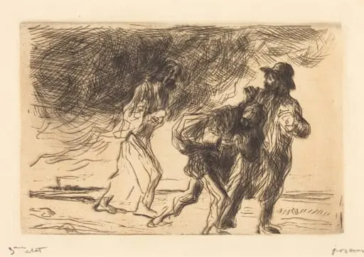 La route d'Emmaüs (1ère planche) (The Road to Emmaus) (first plate)