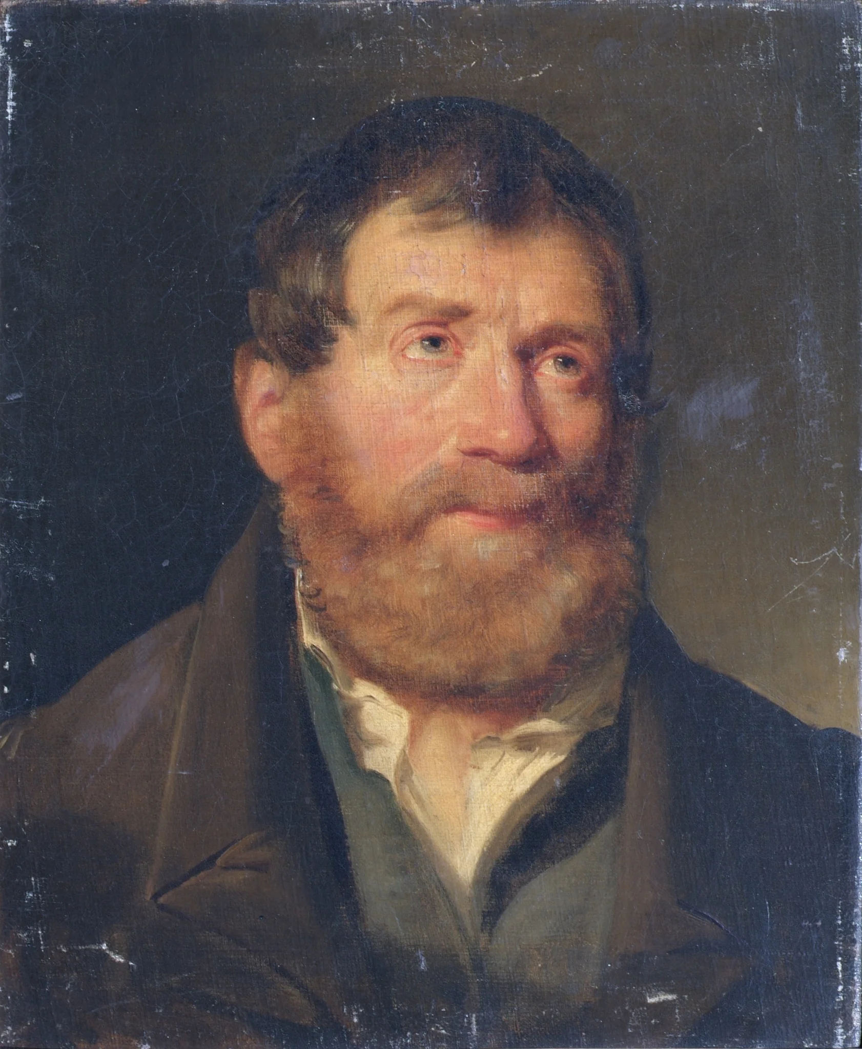 Studie eines Männerkopfes, by Joseph Hasslwander, oil, 1855