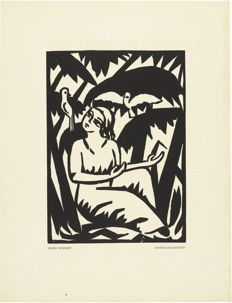 Untitled, by Georg Schrimpf, ink, 1917