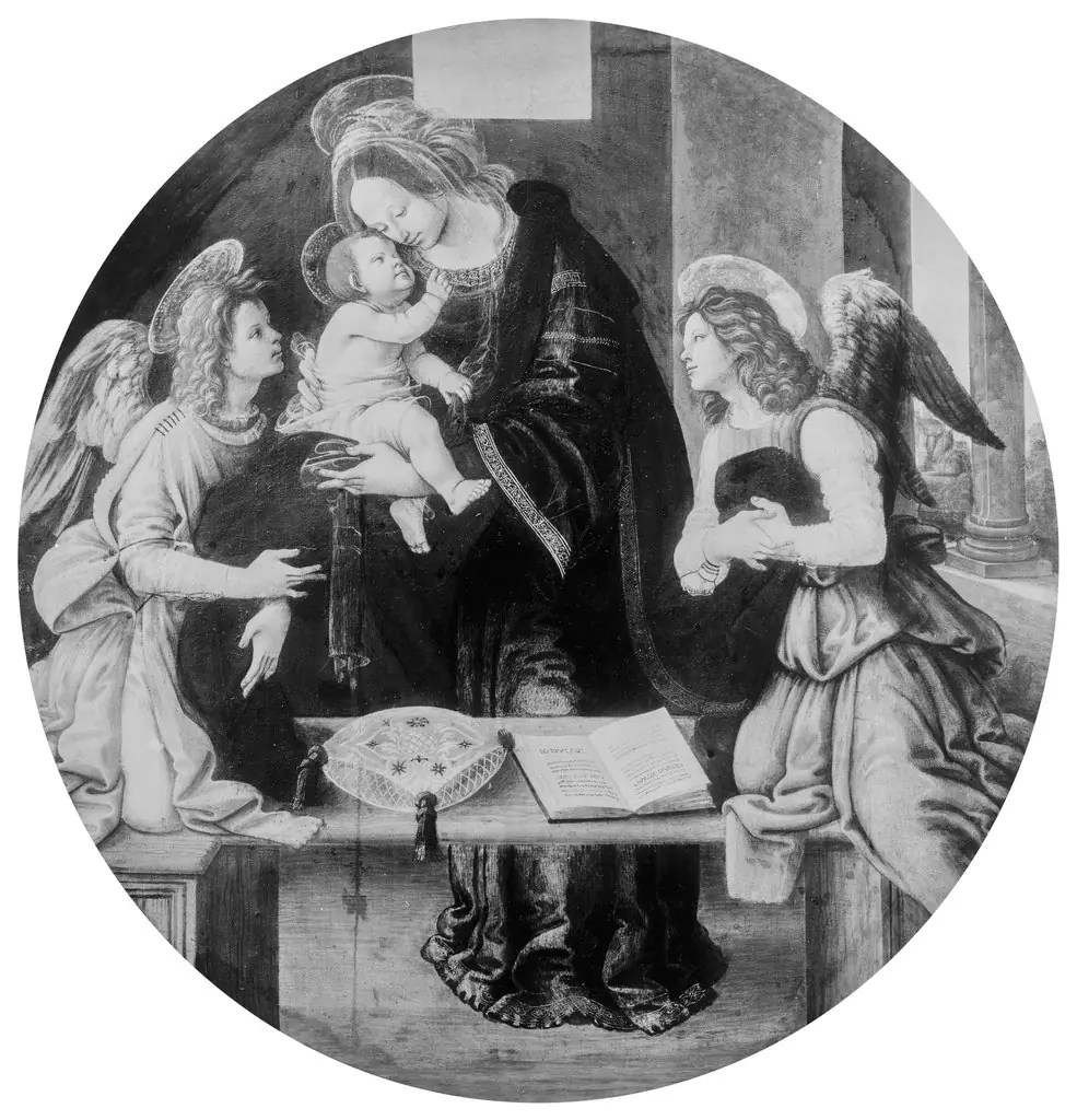 Mary with the child and two angels