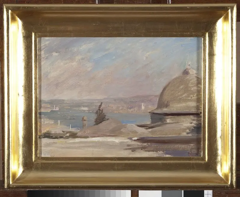 View of the port. From the journey to Constantinople