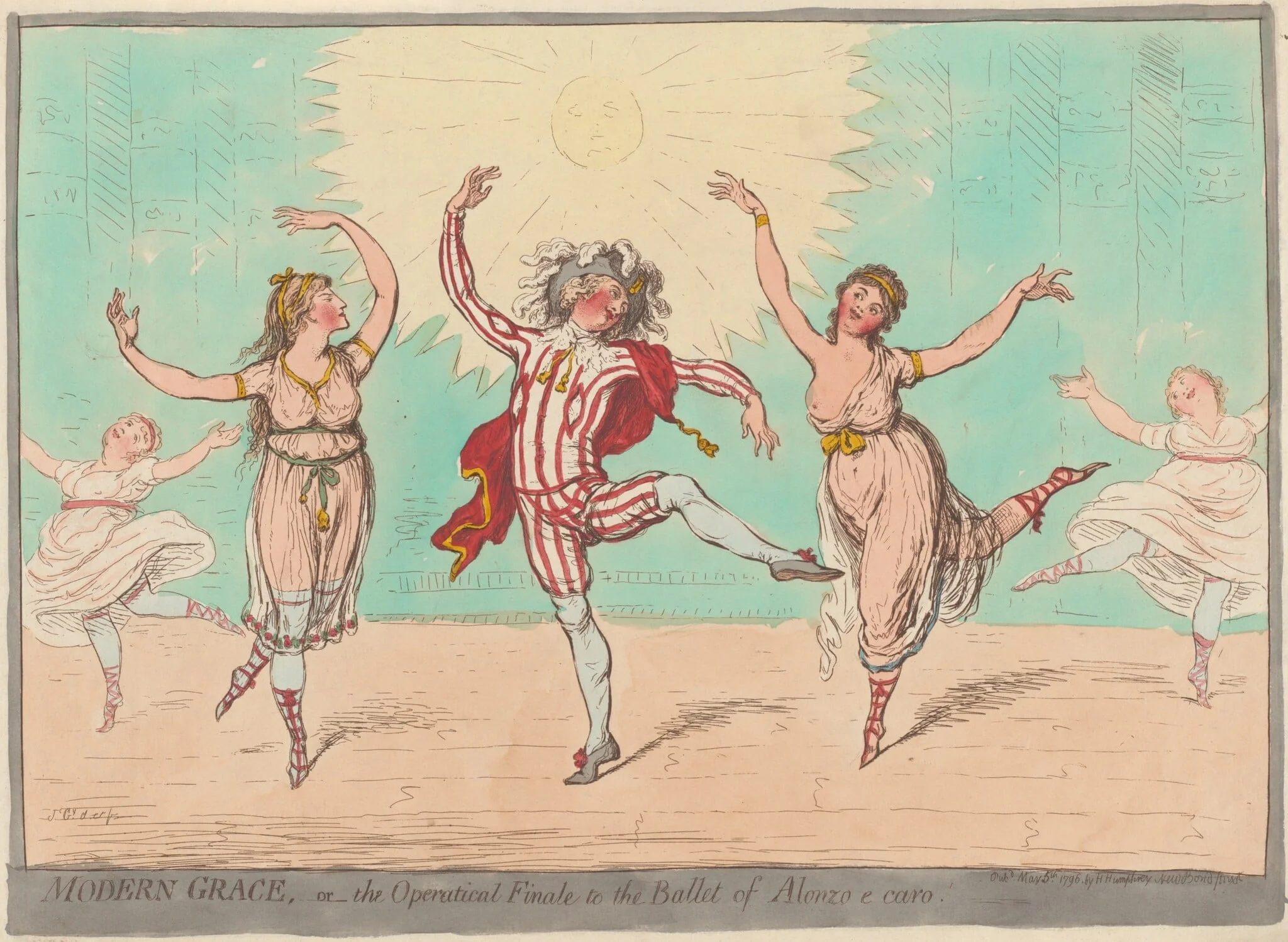 Modern Grace, by James Gillray, ink, 1796
