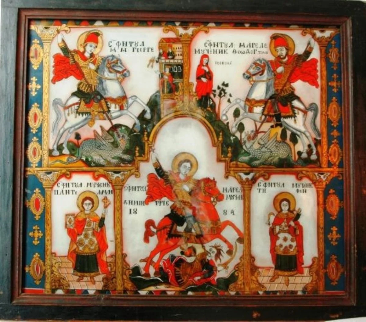Sfinții militari, by Unknown, 1884