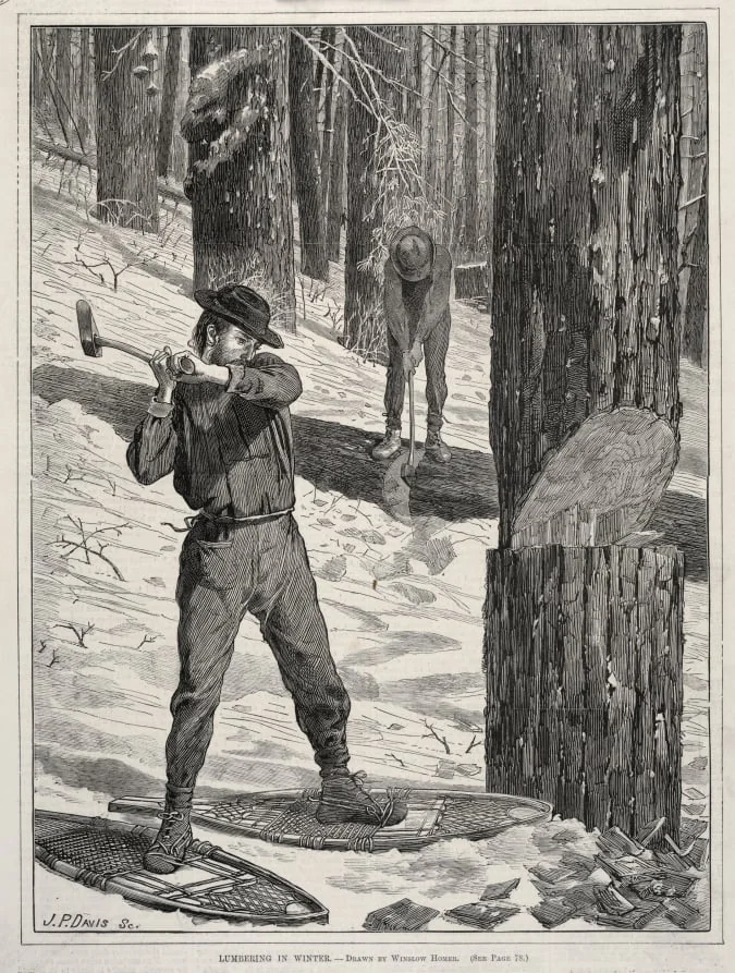 Lumbering in Winter, by Winslow Homer, 1871