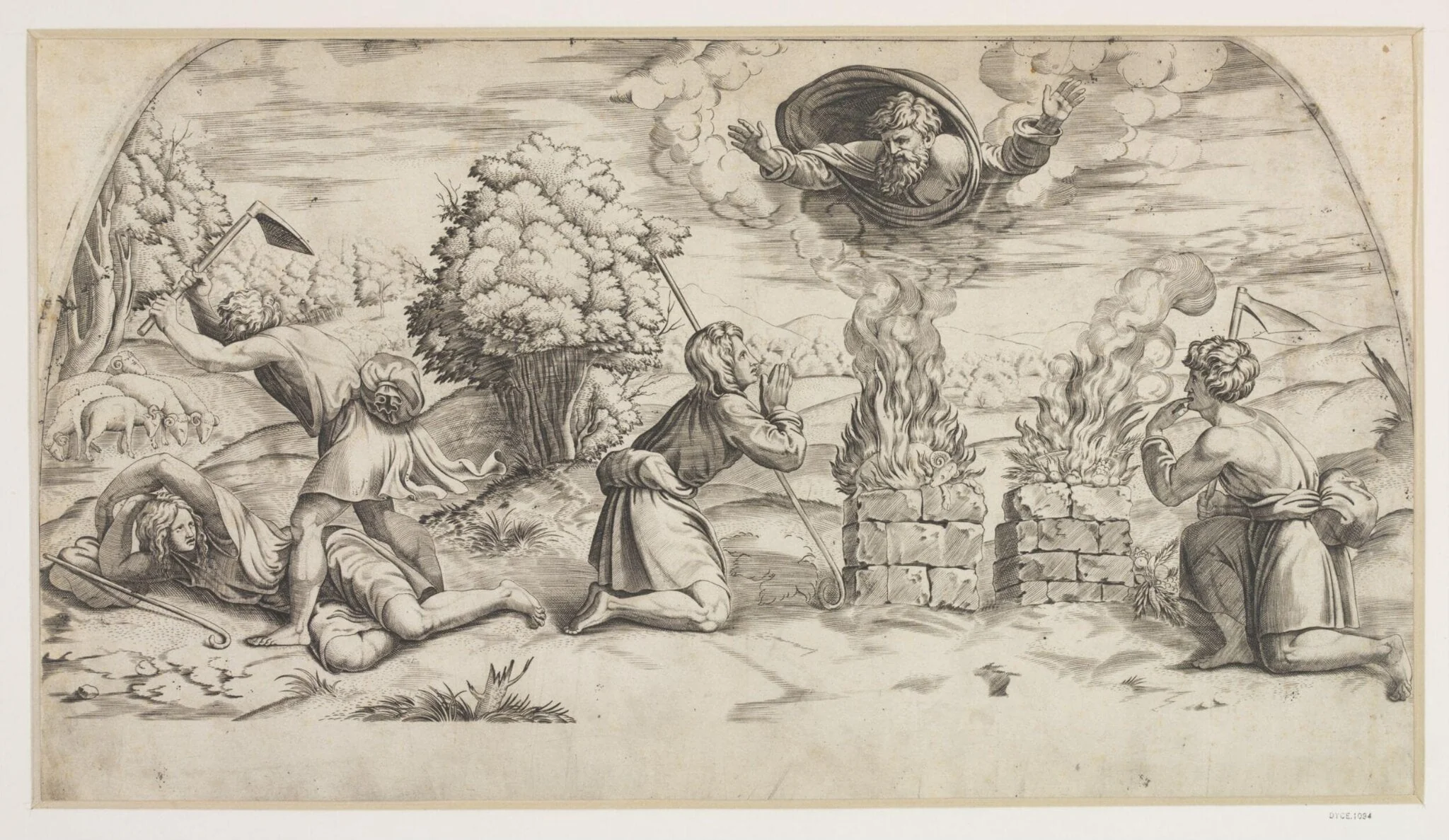 The Sacrifice of Cain and Abel, by Raphael, 1550