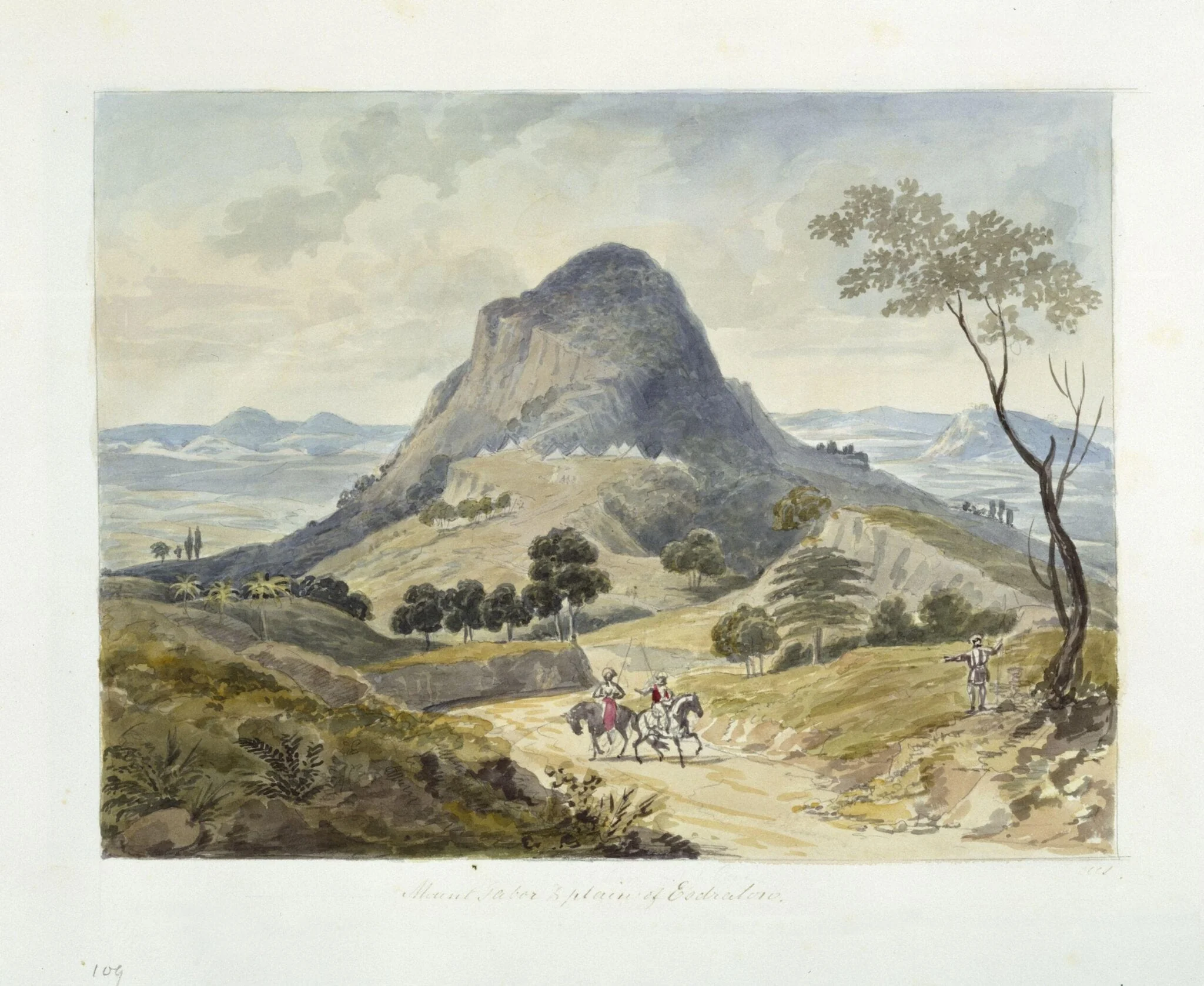 `Mount Tabor', by Charles Hamilton Smith, watercolor, 1818