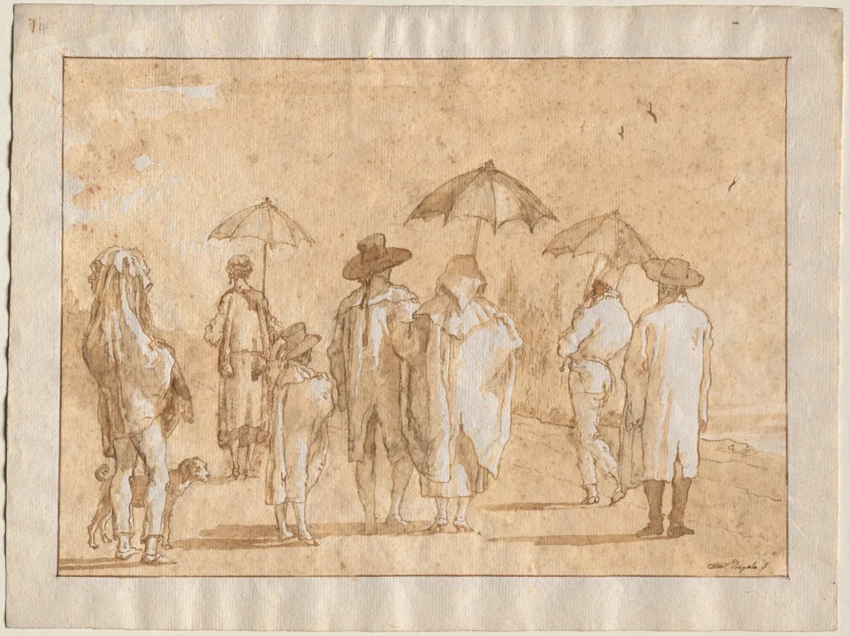 A Spring Shower, by Giovanni Domenico Tiepolo, 1800