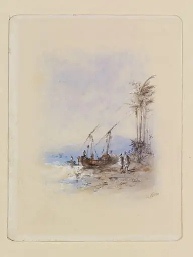 A Scene on the Nile with a Dahabiyyah