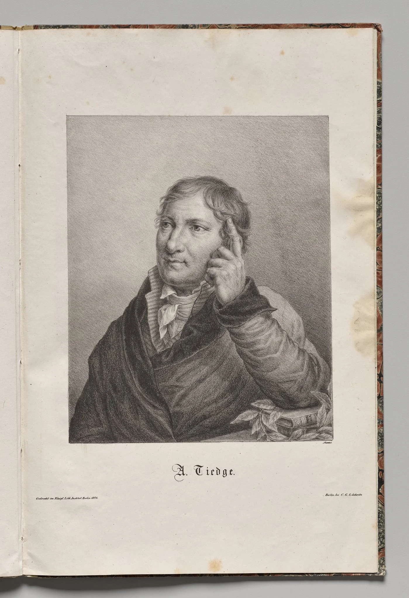 Germany's Famous Authors:  Portrait of Chrisoph August Tiedge, by Gustav Karl Friedrich Lüderitz, 1824