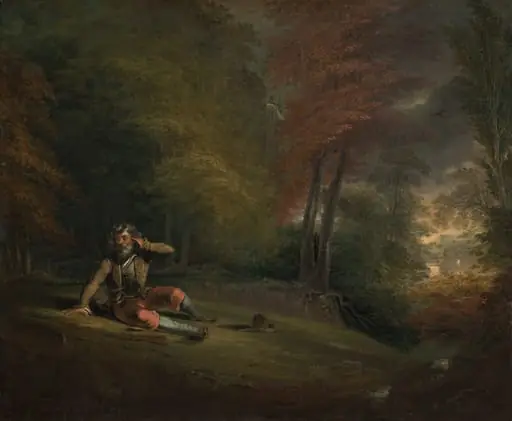 Rip Van Winkle Awakening from his Long Sleep