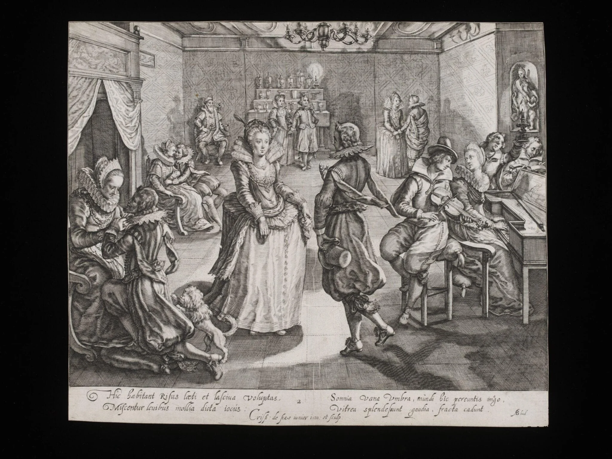 Feast in the house of the Rich Man, by Crispijn de Passe, 1616