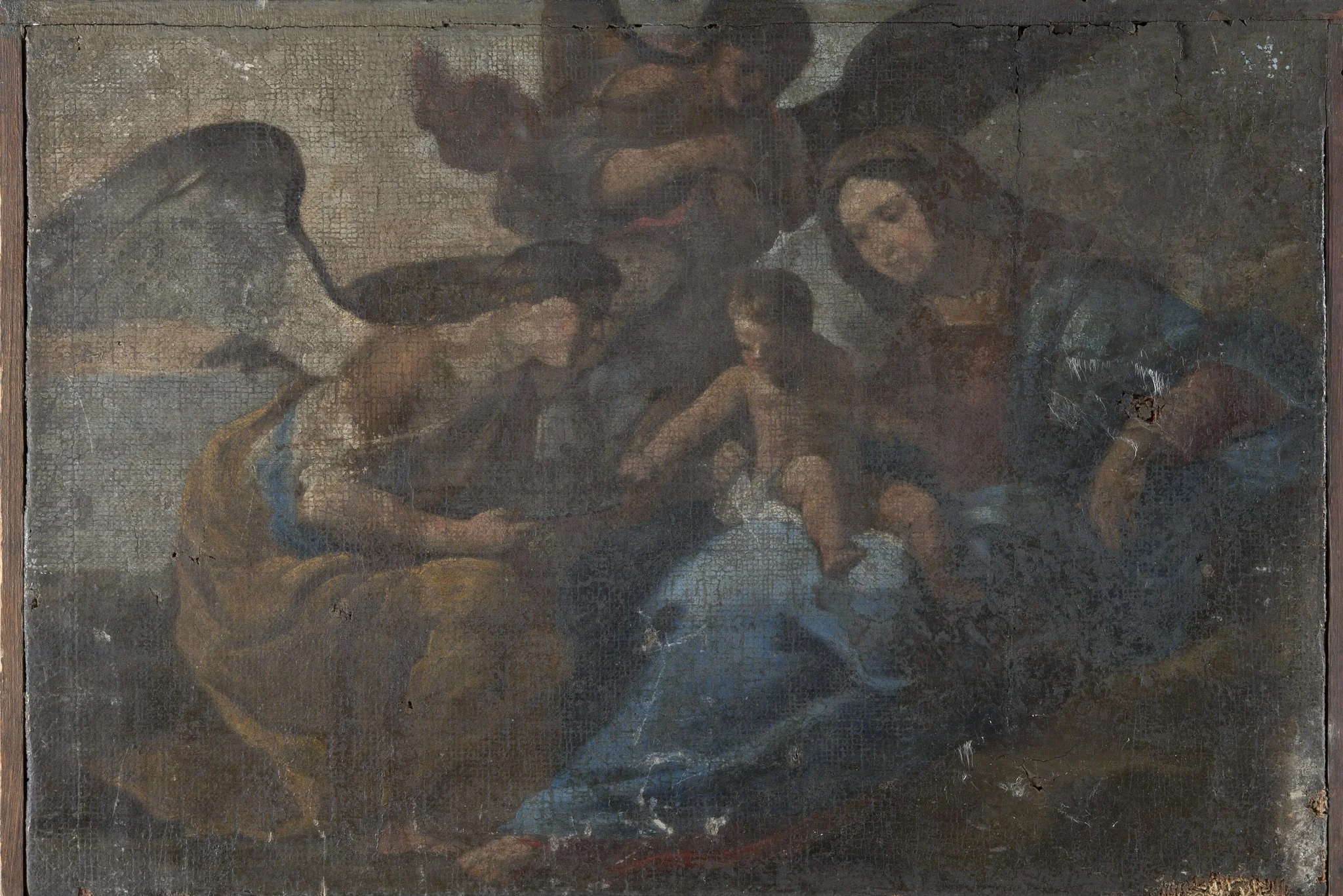 Virgin Mary with baby Jesus, by Unknown, oil, 1649