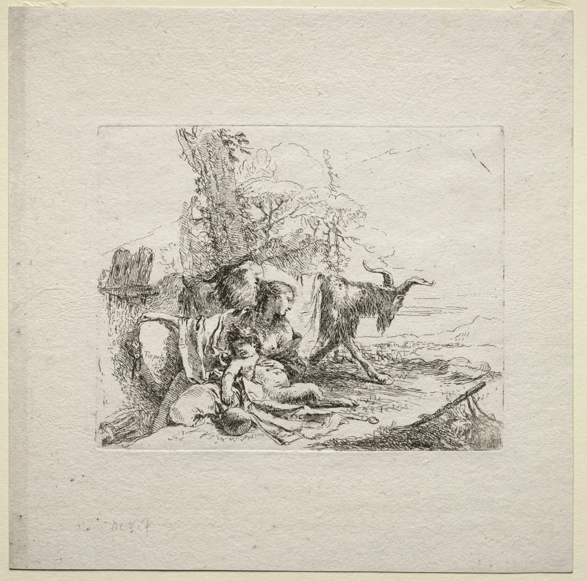 Various Caprices:  The Woman with Tambourine, by Giovanni Battista Tiepolo, 1742