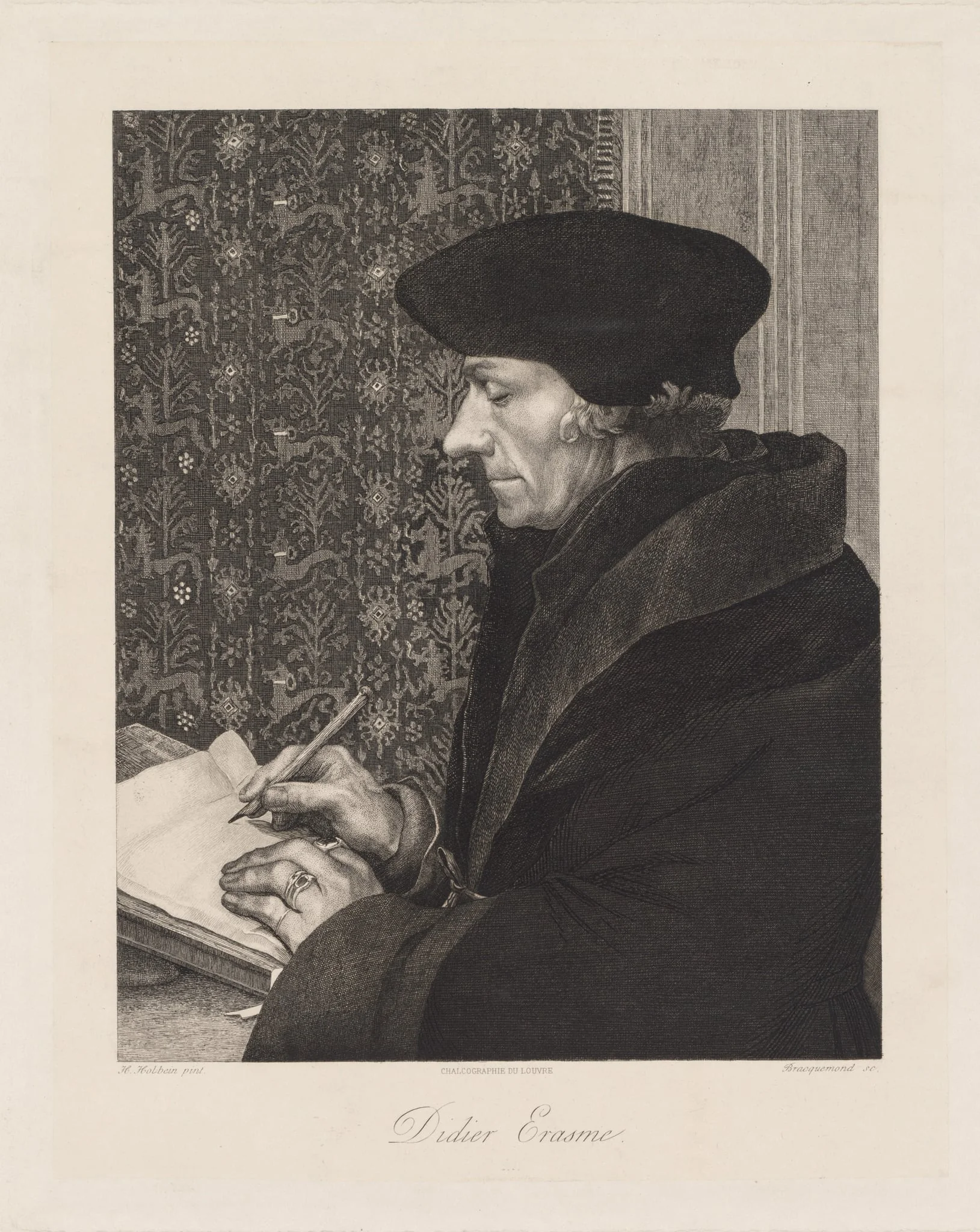 Erasmus (Didier Erasme), by Hans Holbein the Younger, 1863