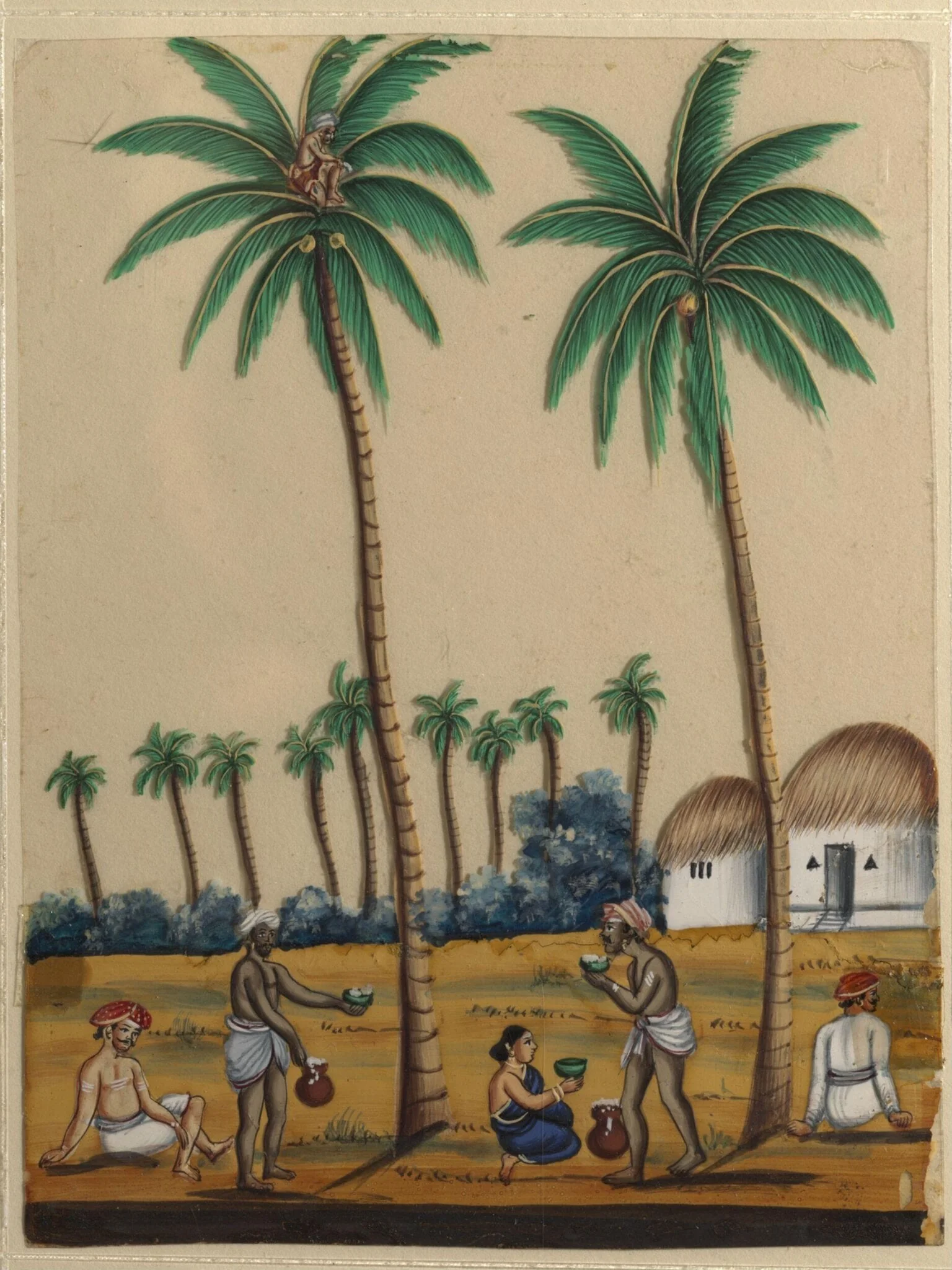 A toddy-tapper, by Unknown, paint, 1860