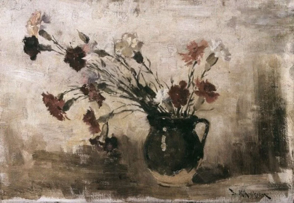 Ulcică cu garoafe, by Dimitrie Mihăilescu, unspecified