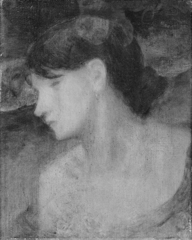 Head of a Girl, by Robert Loftin Newman, oil, 1898