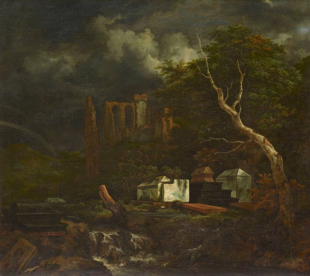 The Jewish Cemetery, by Jacob van Ruisdael, oil, 1653