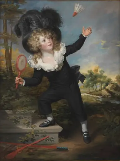 Portrait of Kennett Dixon playing shuttlecock