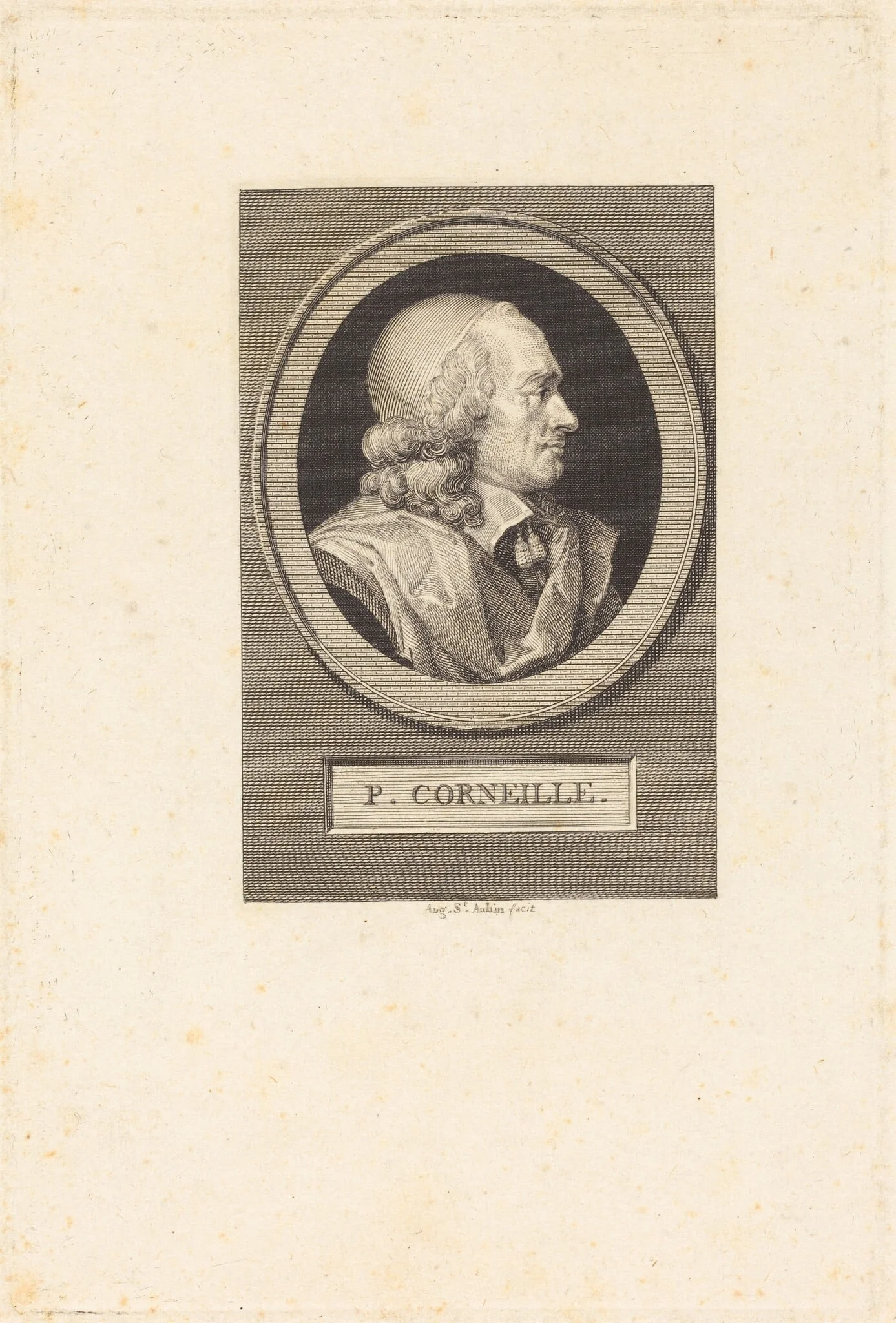 Pierre Corneille, by Augustin de Saint-Aubin, ink, 1799