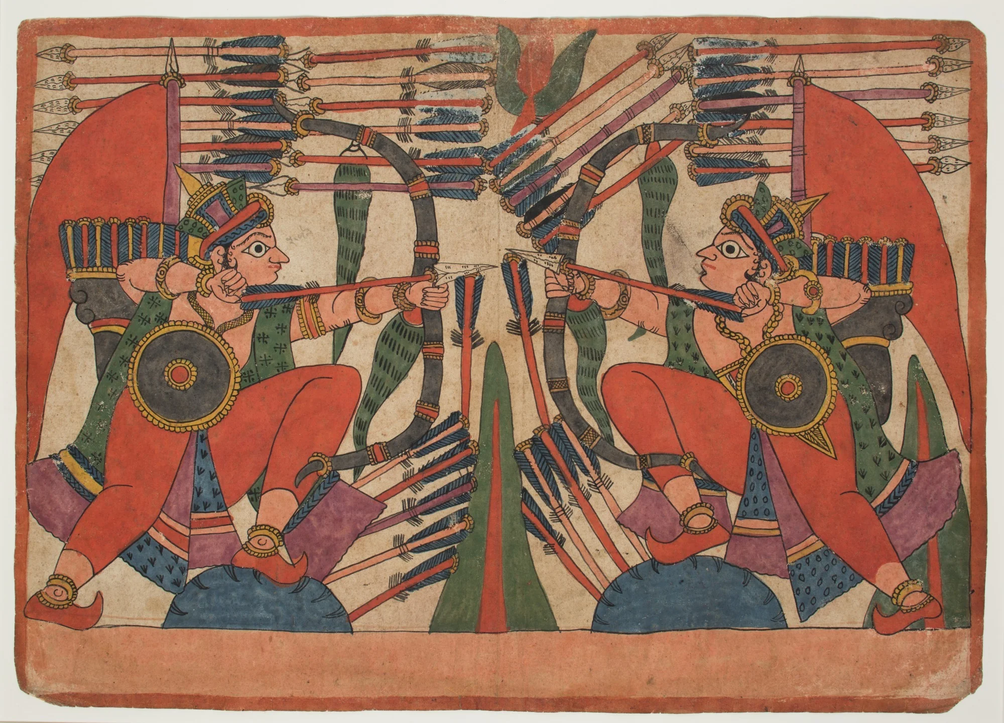 Scene from the Ramayana, by Unknown, unspecified, 1800