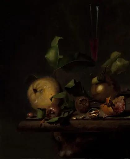 Still Life with Quinces, Medlars and a Glass