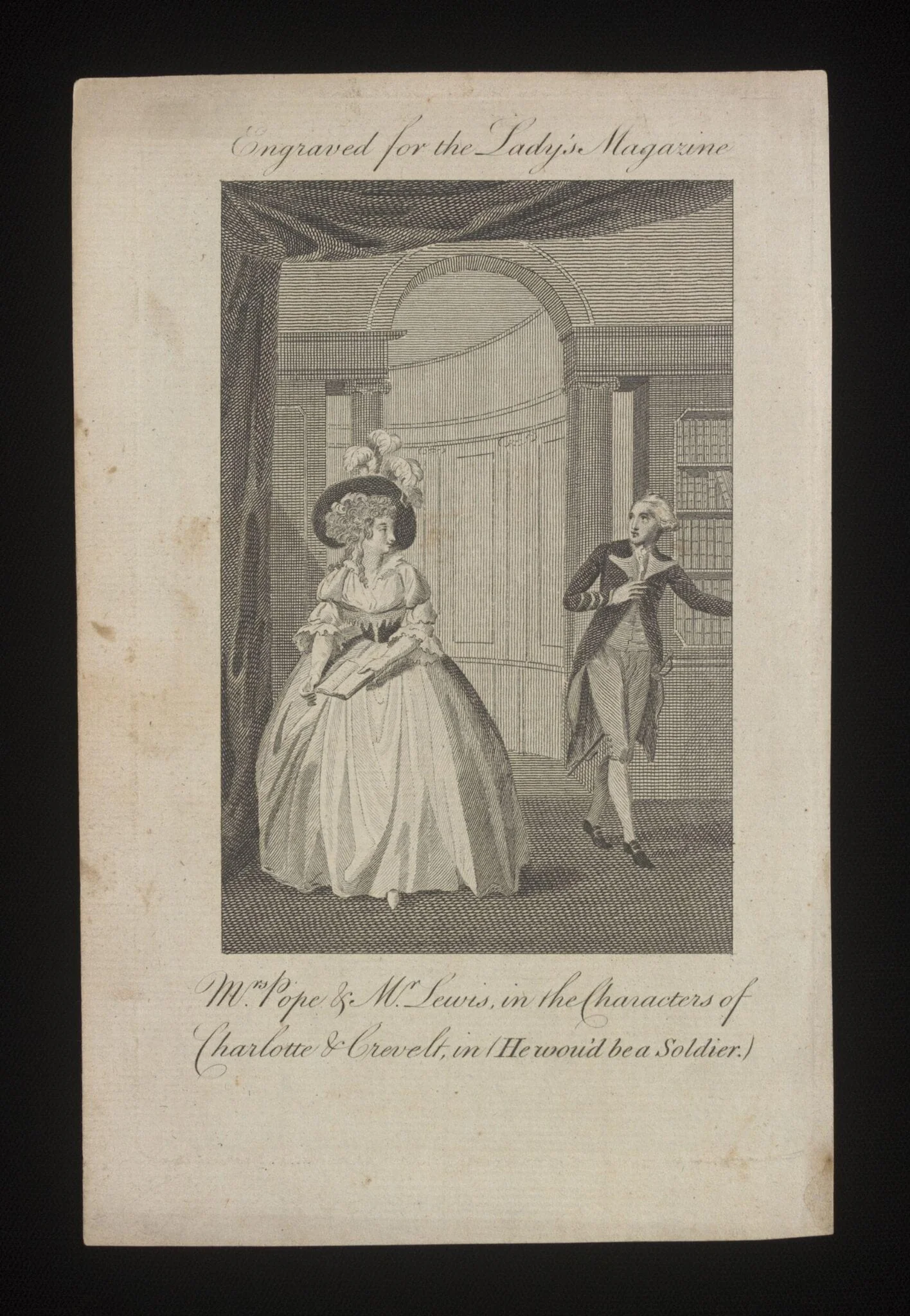 Mrs Pope & Mr Lewis in the character of Charlotte & Crevel in (He wou'd be a Soldier)