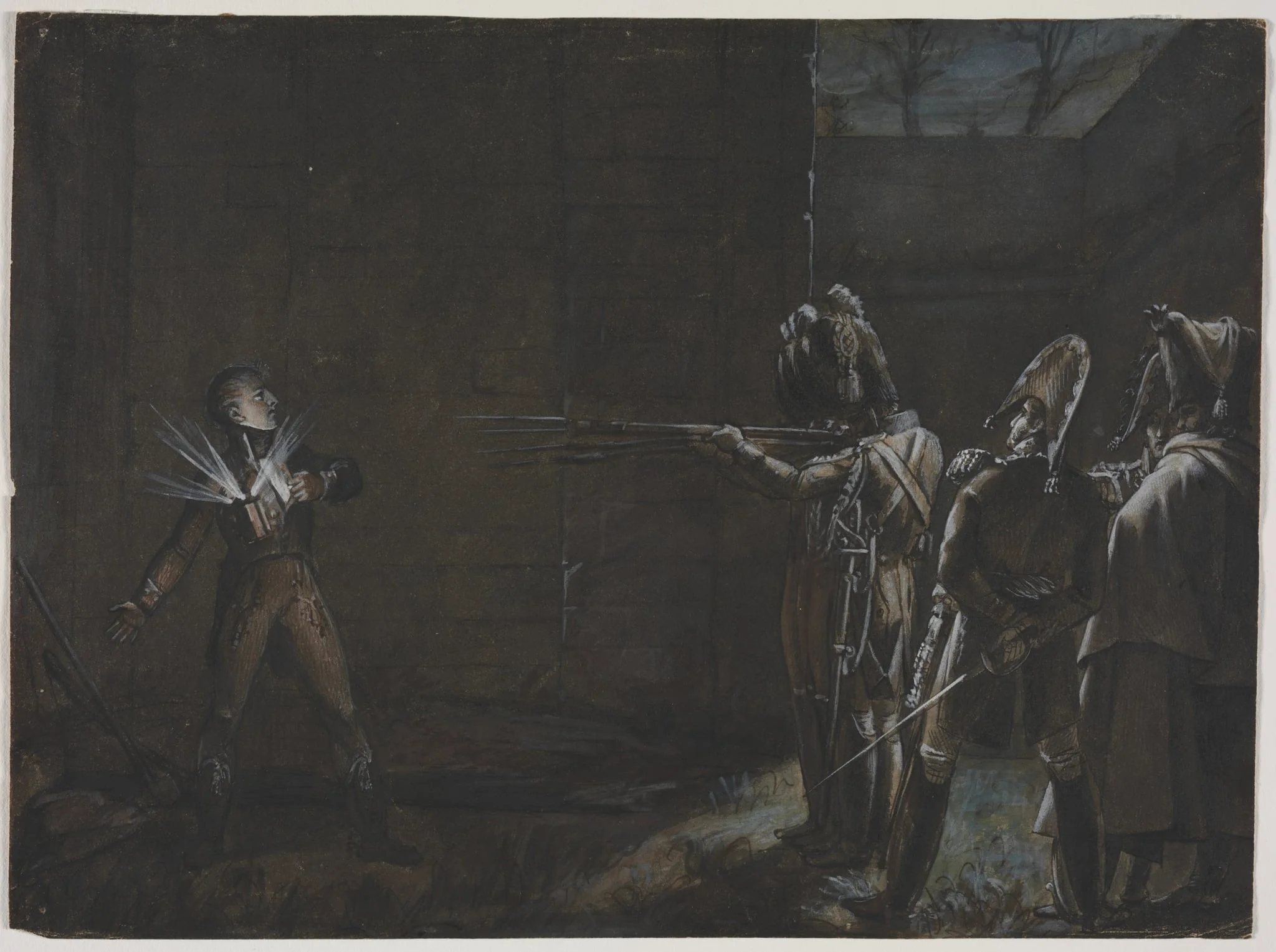 Execution of the Duke d'Enghien, 21 March 1804, by Unknown, 1870