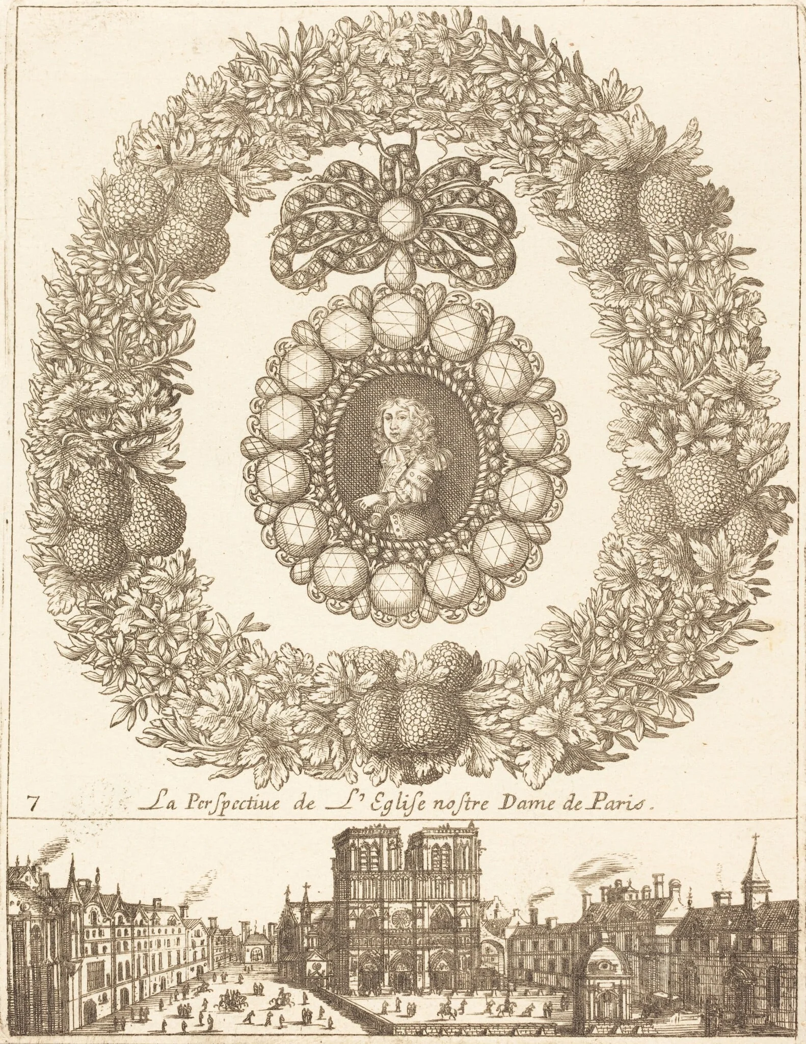 La perspective de l'englise Nostre Dame de Paris
