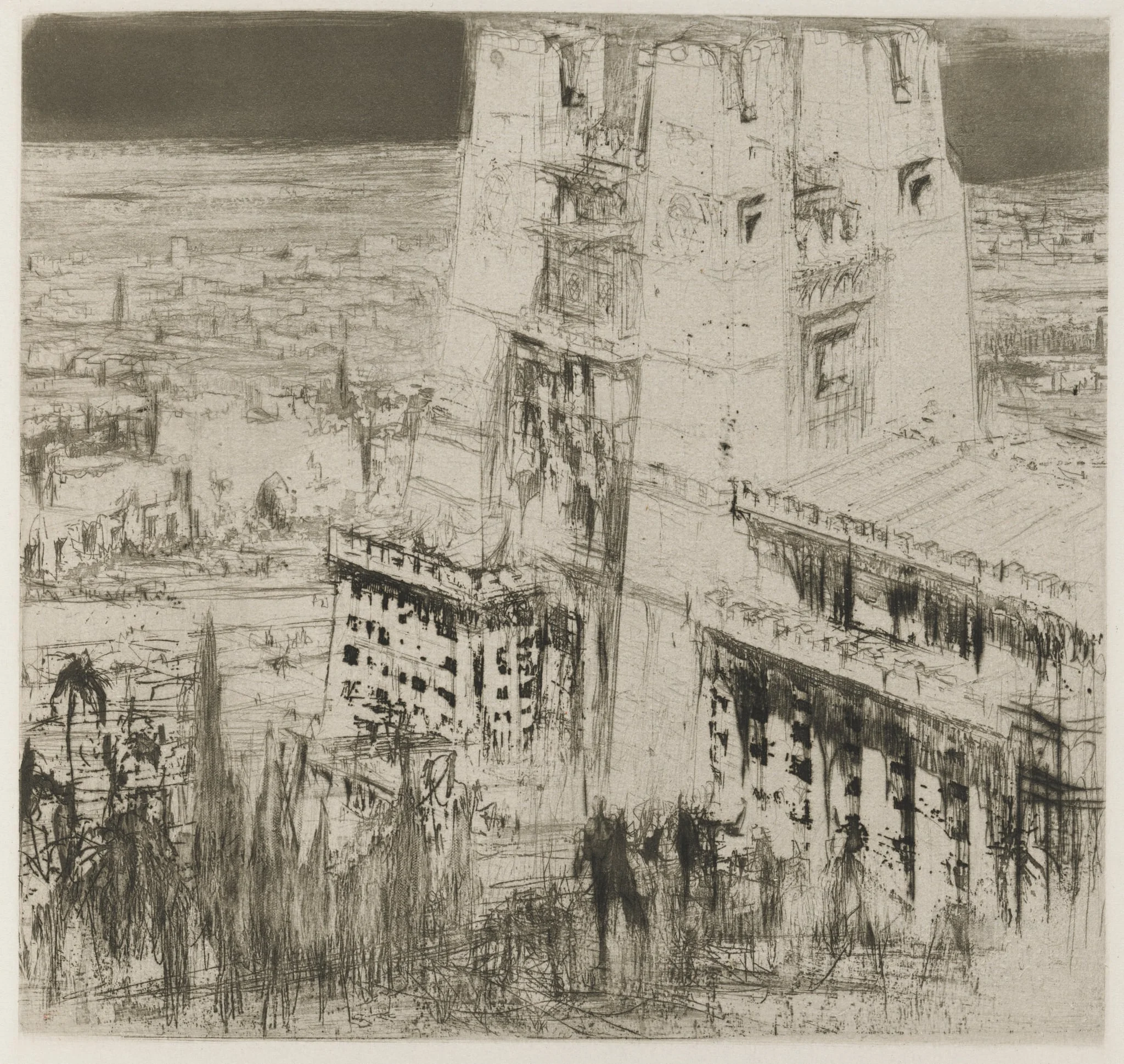 Herodias: Page 7, The sun made the cliffs of white marble glitter, and the golden rays on its roof, by William Walcot, 1928