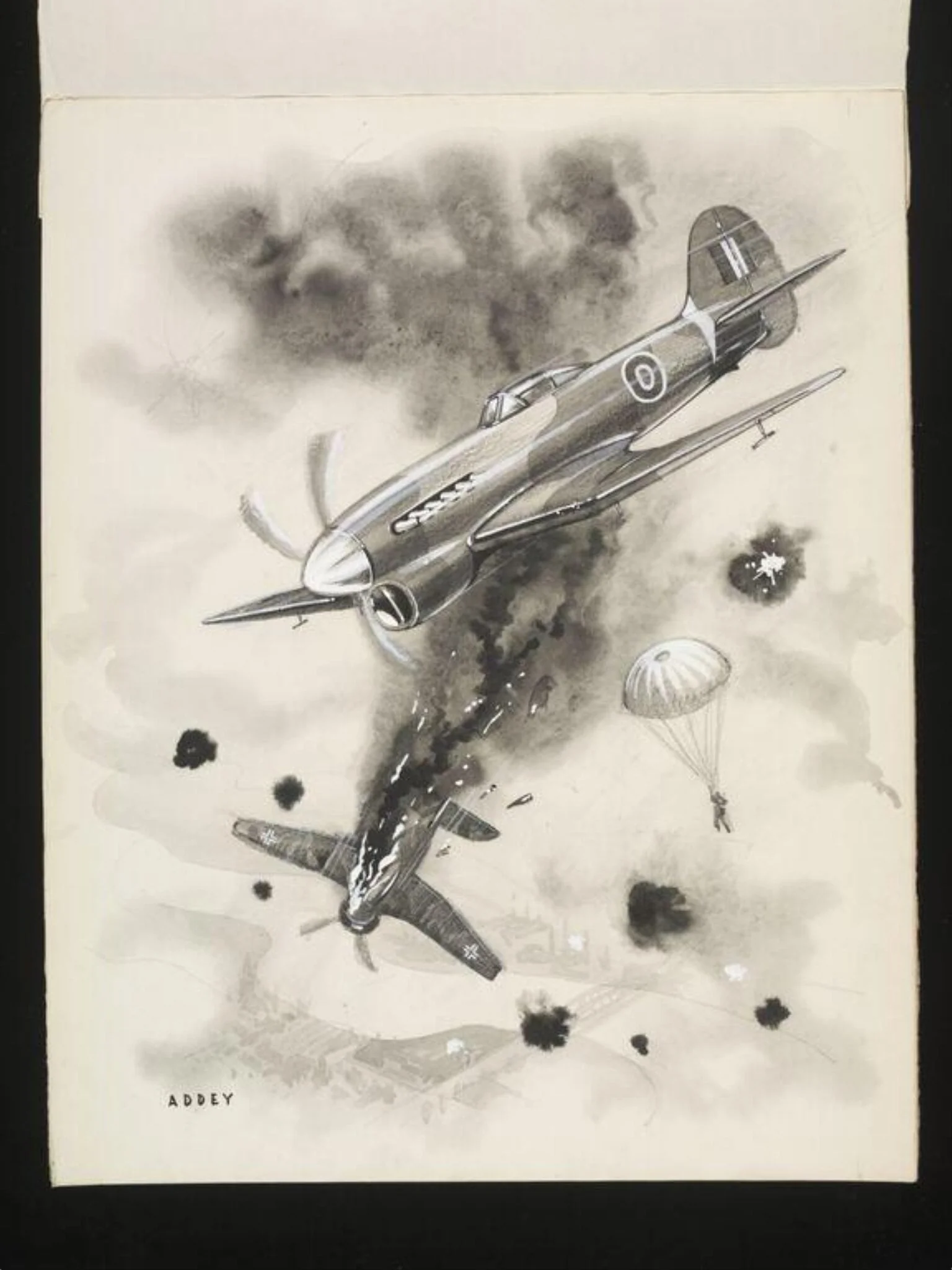 Hawker Tempest and parachute