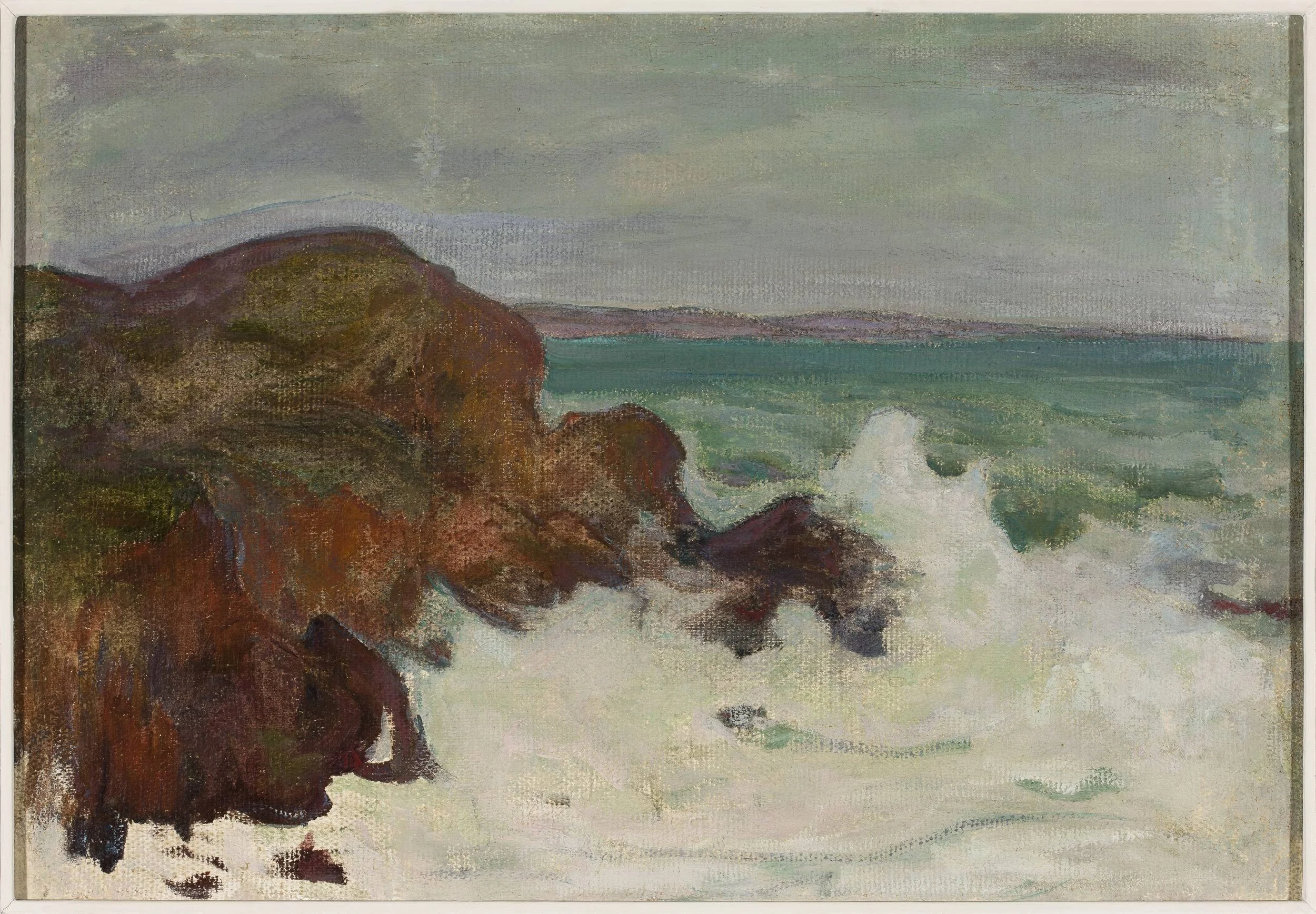 Waves in a rocky bay
